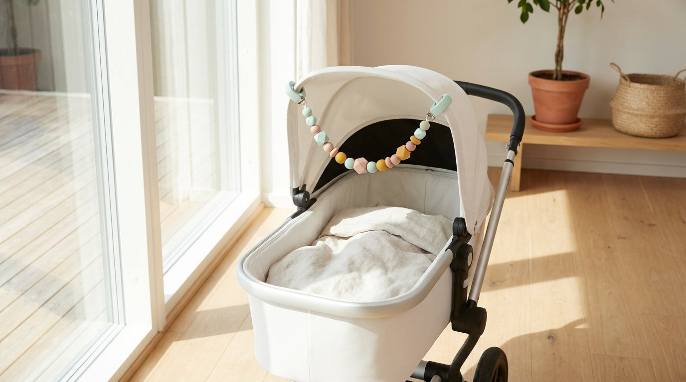 Kinderwagenkette befestigen: sicher anbringen, Länge prüfen, Fehler vermeiden