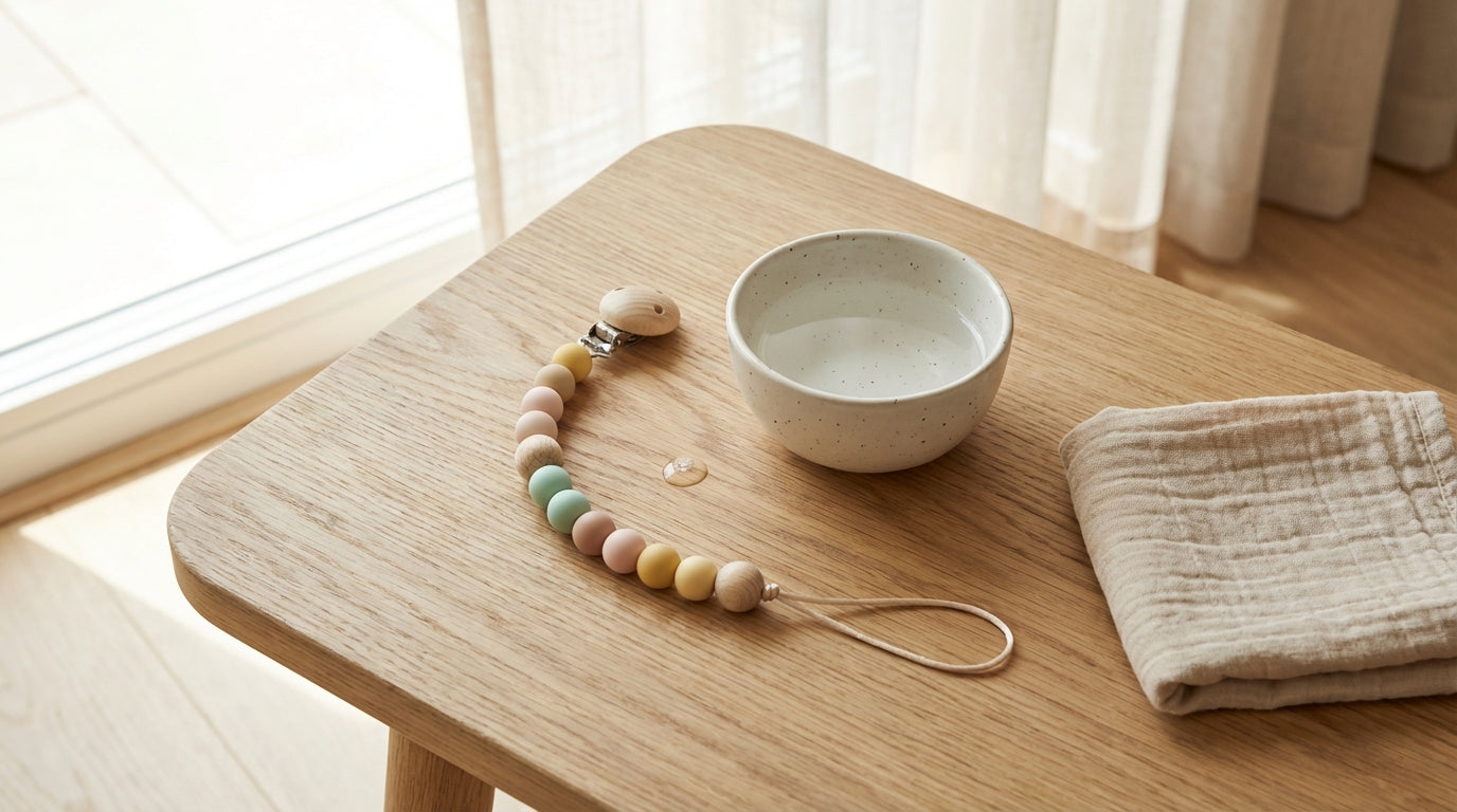 Schnullerkette reinigen: Anleitung, Trocknen & richtig aufbewahren