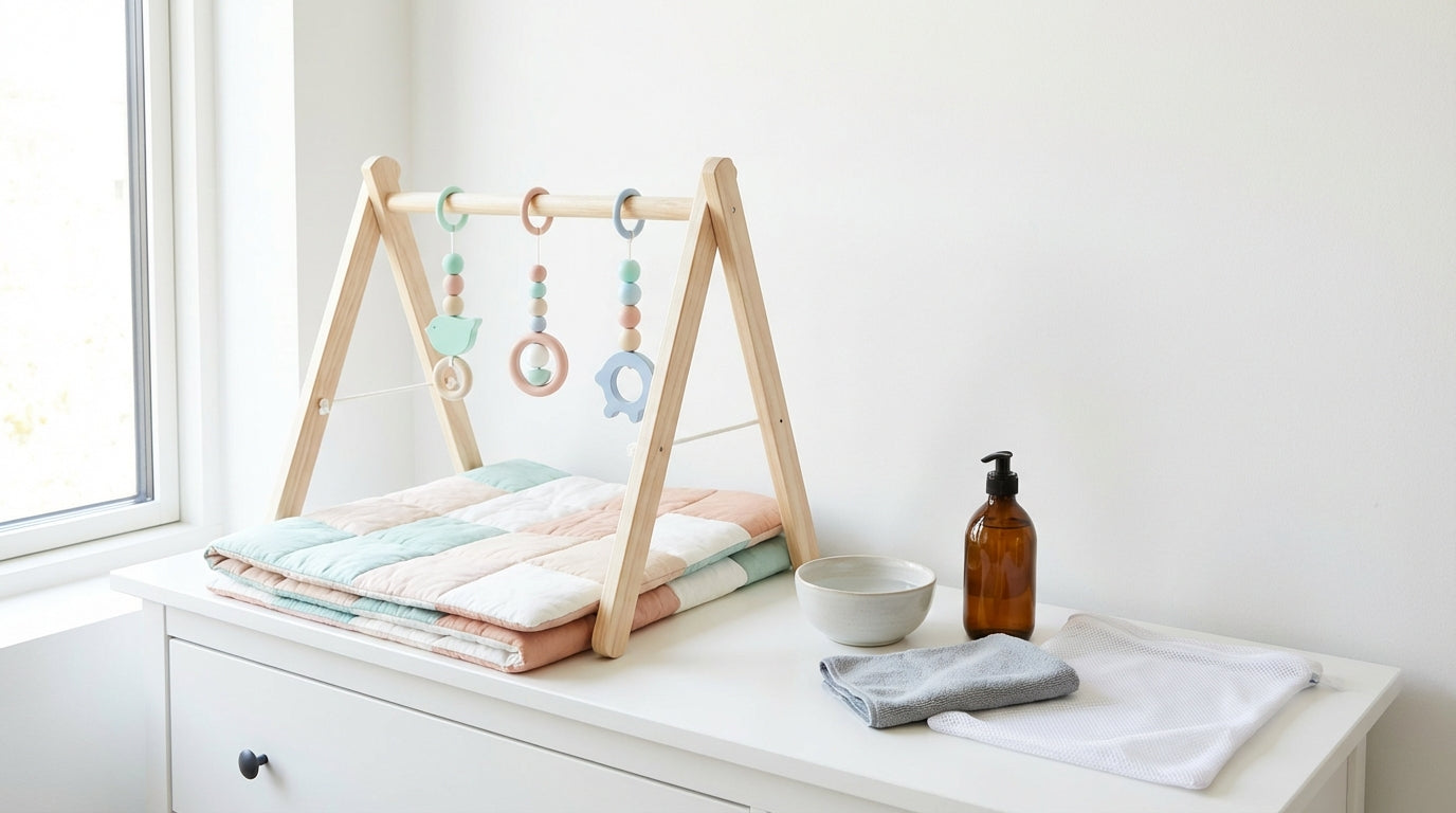 Spielbogen reinigen: Spielmatte waschen & Pflegetipps (alle Marken)