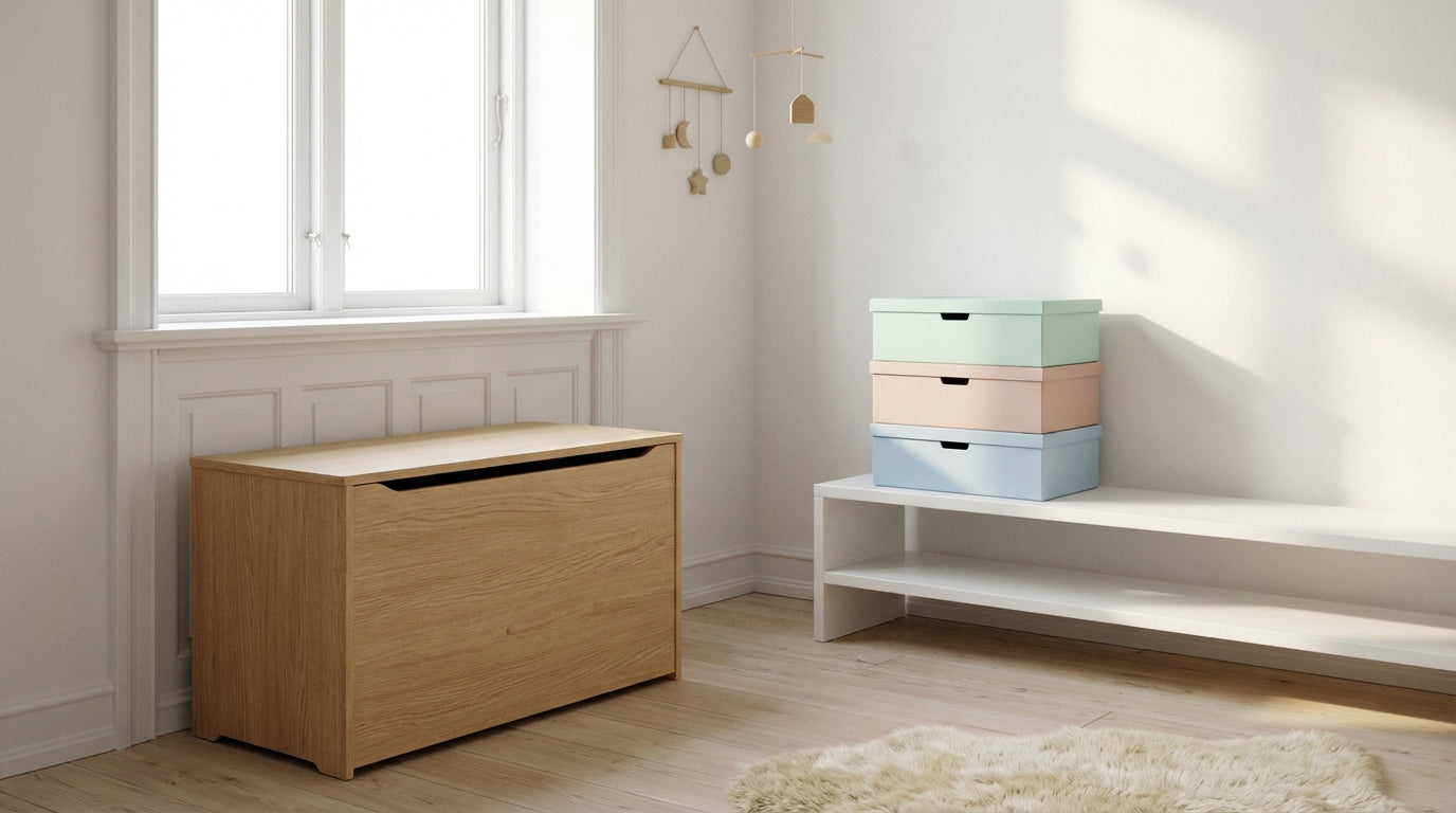 Spielzeugkiste mit Deckel: Ordnungsideen fürs Kinderzimmer