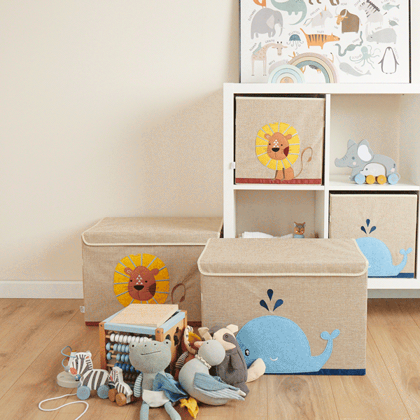 Boîte de rangement baleine avec couvercle