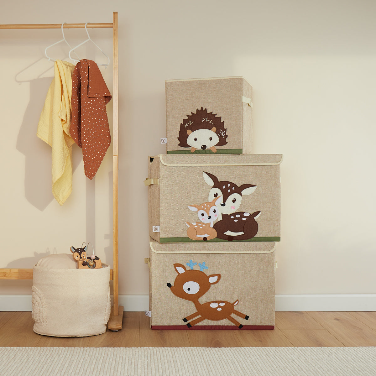 Box portaoggetti cerbiatti con coperchio