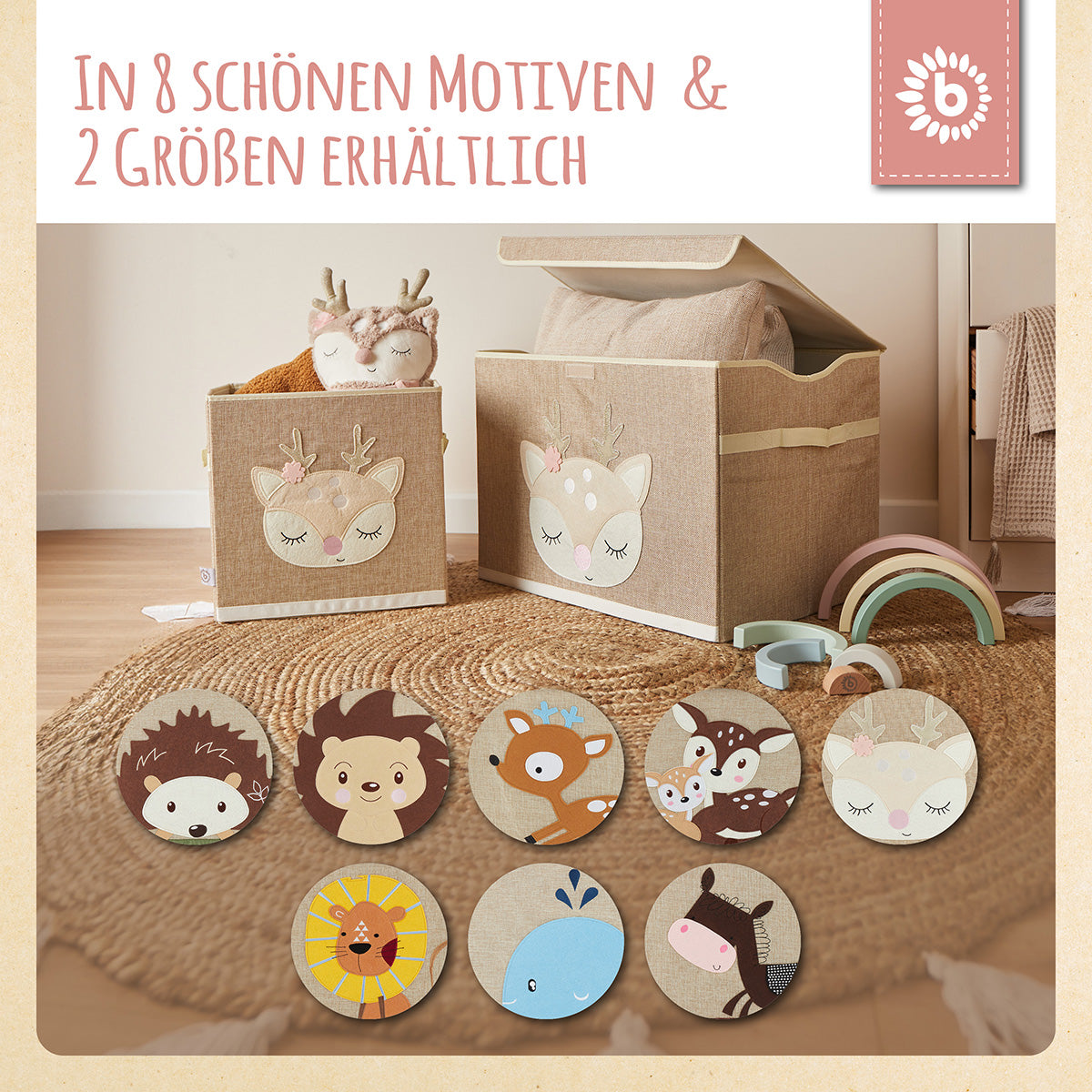 Boîte de rangement faon Ella avec couvercle