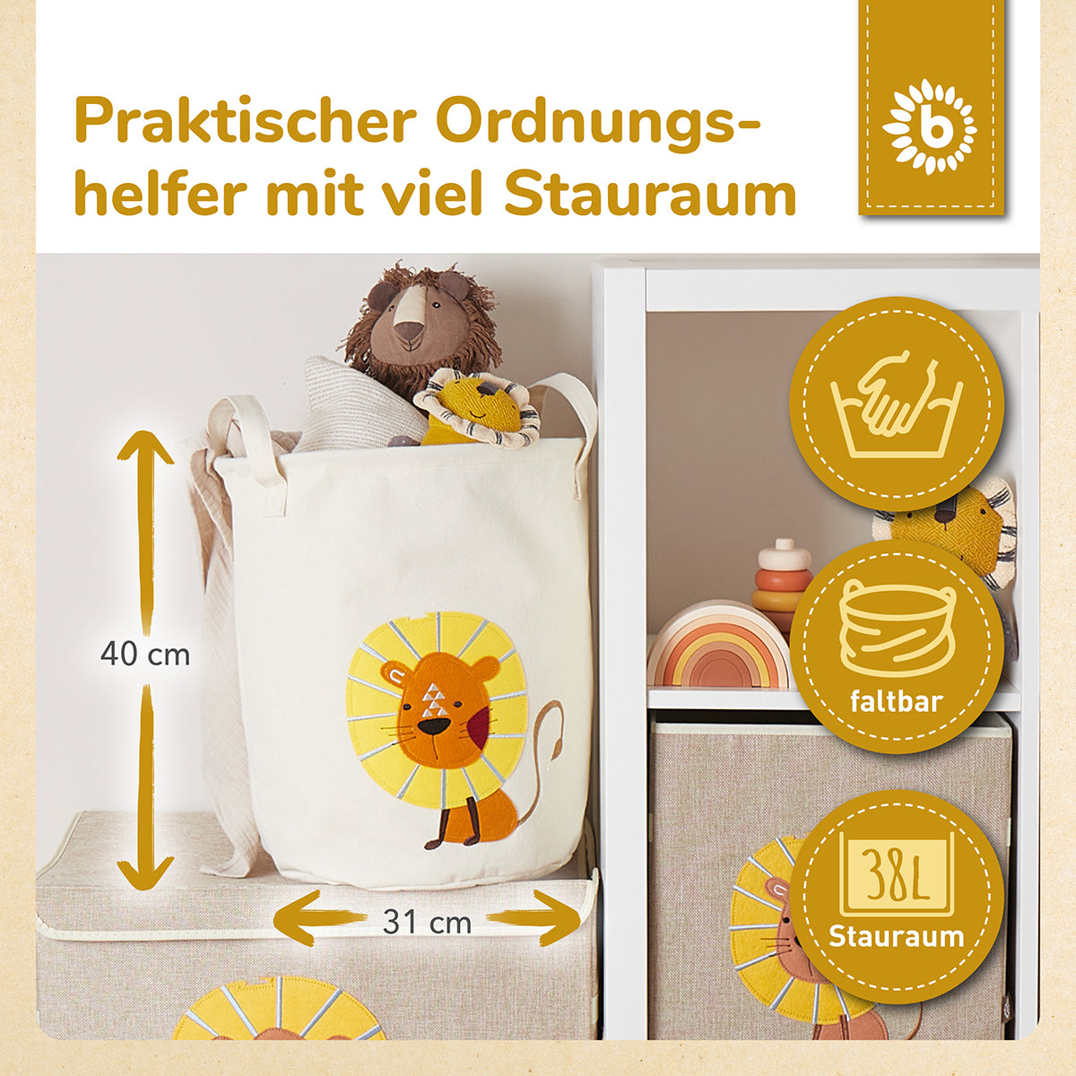 Panier de rangement Lion