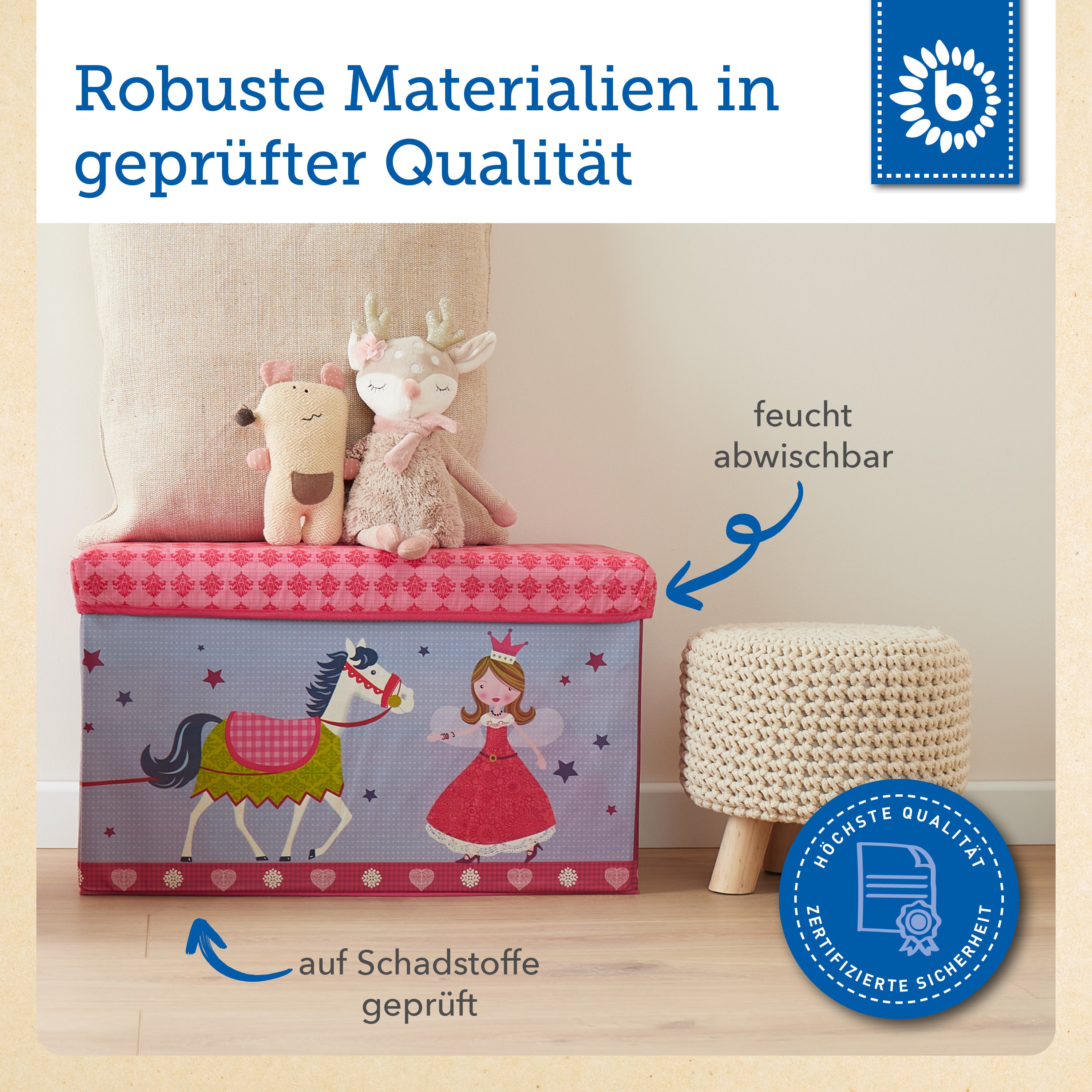 2in1 Staubox & Sitzbank Prinzessin