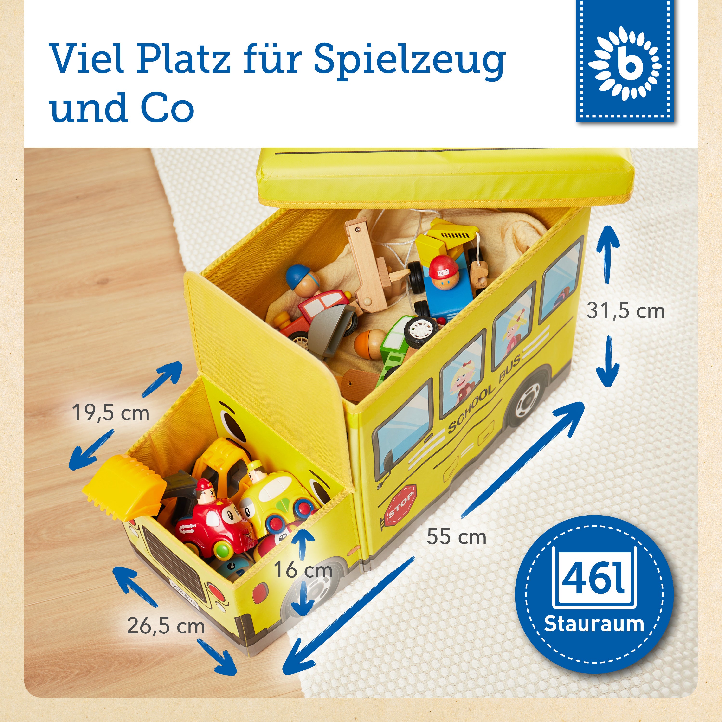 2in1 Staubox & Sitzbank Schulbus