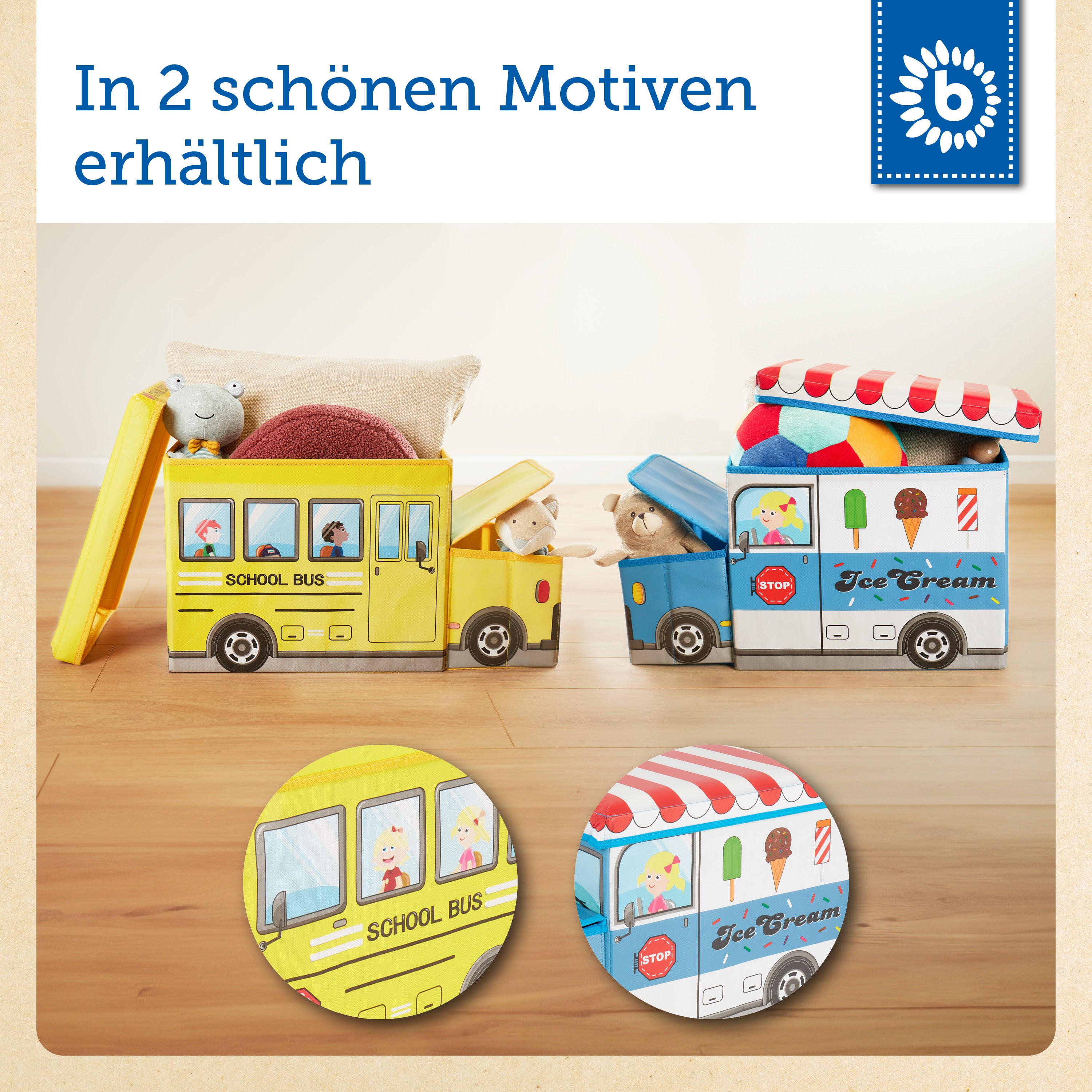 2in1 Staubox & Sitzbank Schulbus