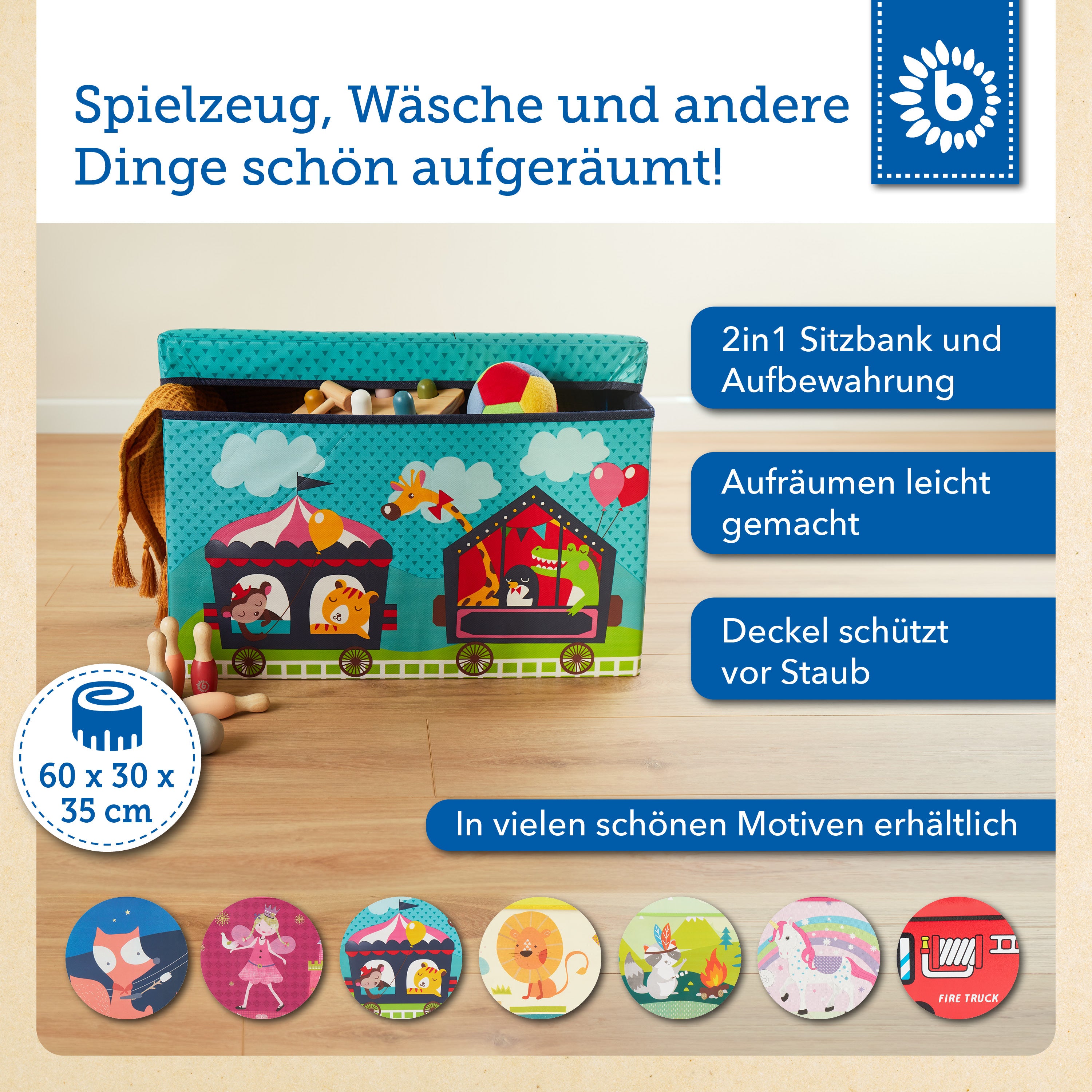 2in1 Staubox & Sitzbank Zirkus