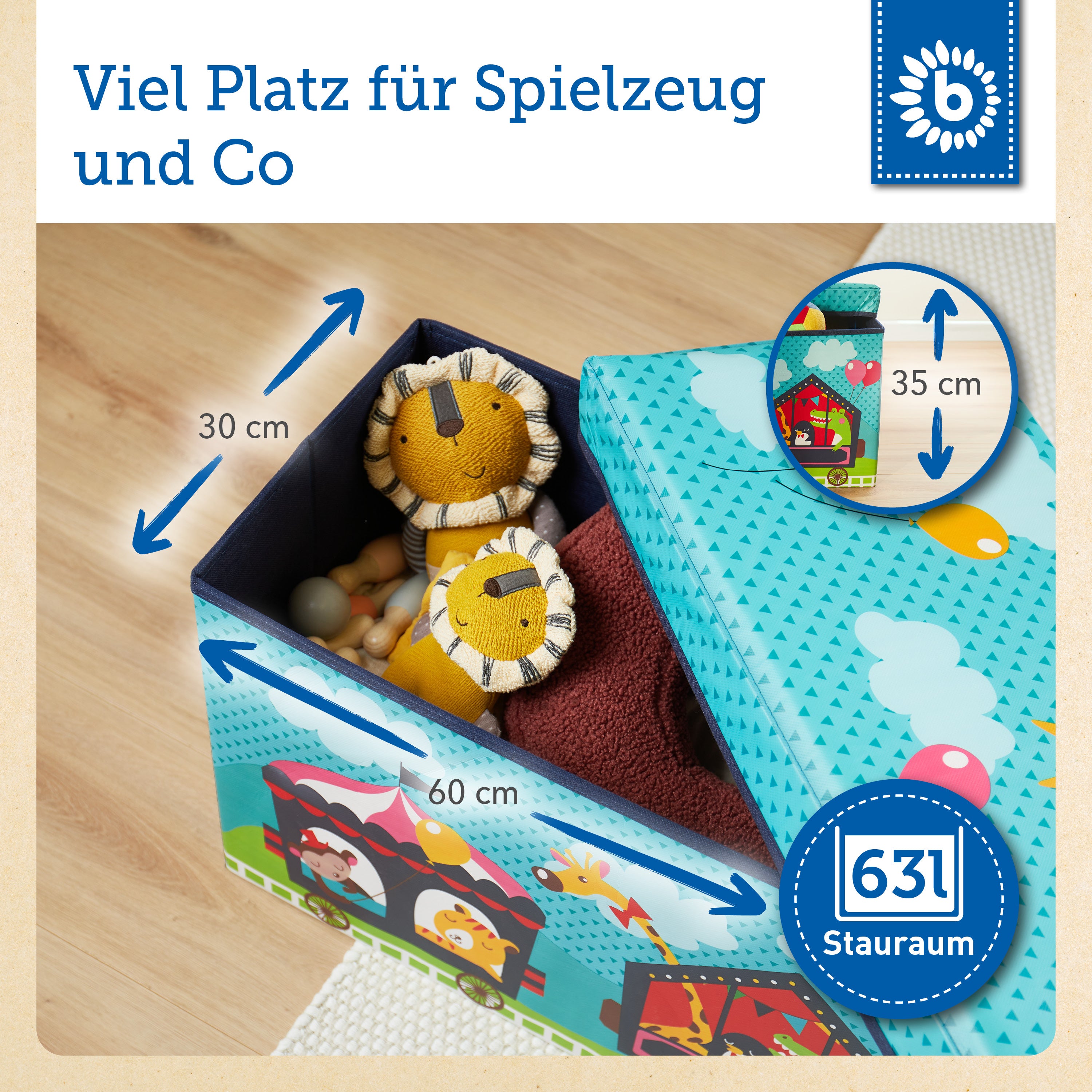 2in1 Staubox & Sitzbank Zirkus