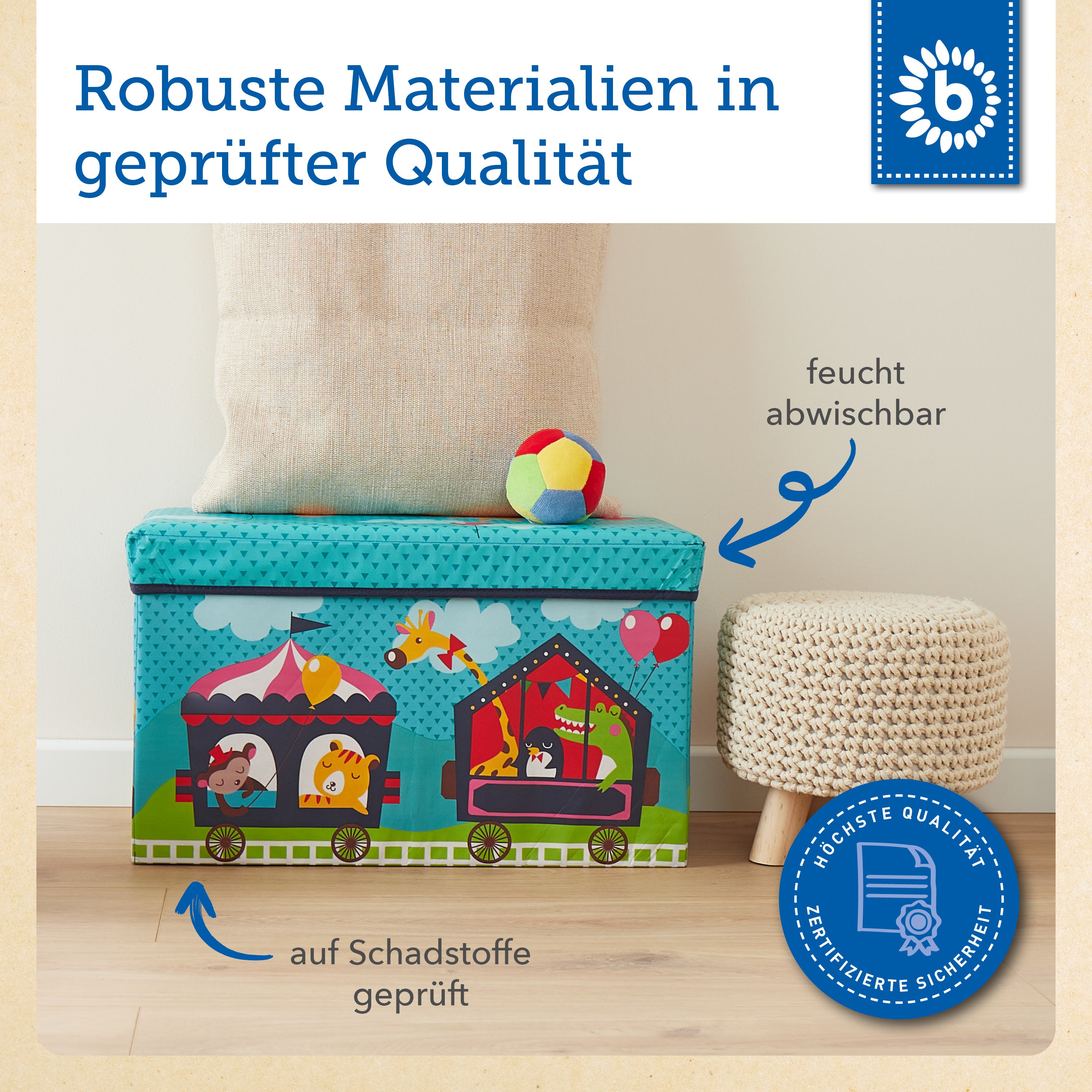 2in1 Staubox & Sitzbank Zirkus