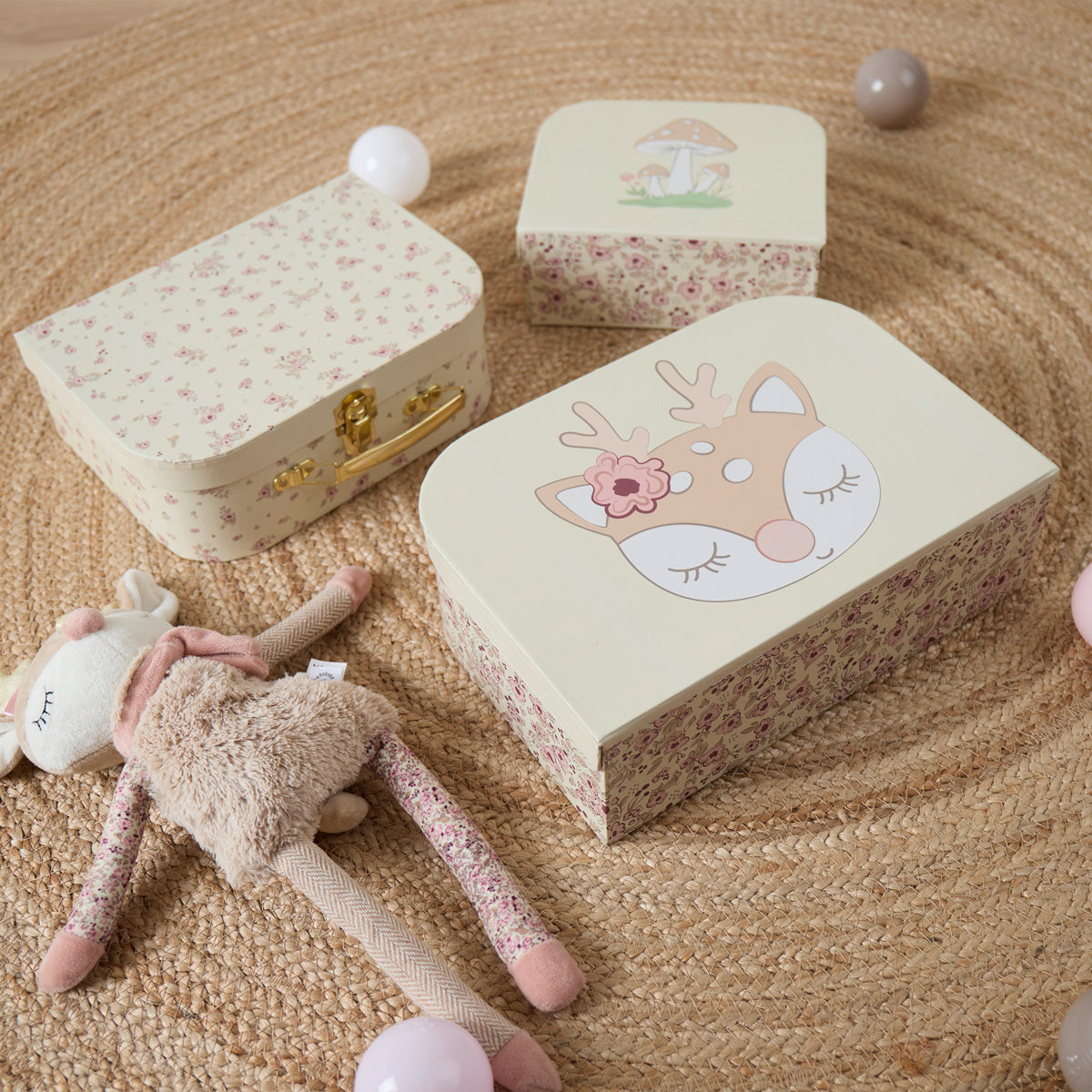 Set di 3 valigette Ella Vintage Flowers