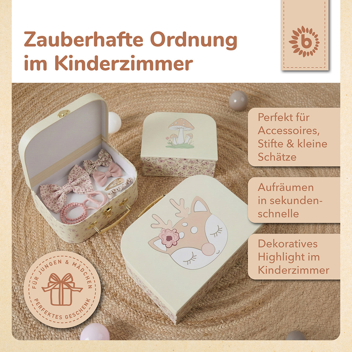 Set di 3 valigette Ella Vintage Flowers