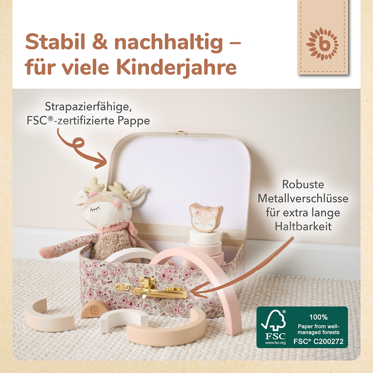 Set di 3 valigette Ella Vintage Flowers