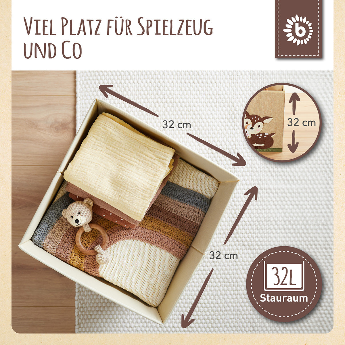 Boîte de rangement faons