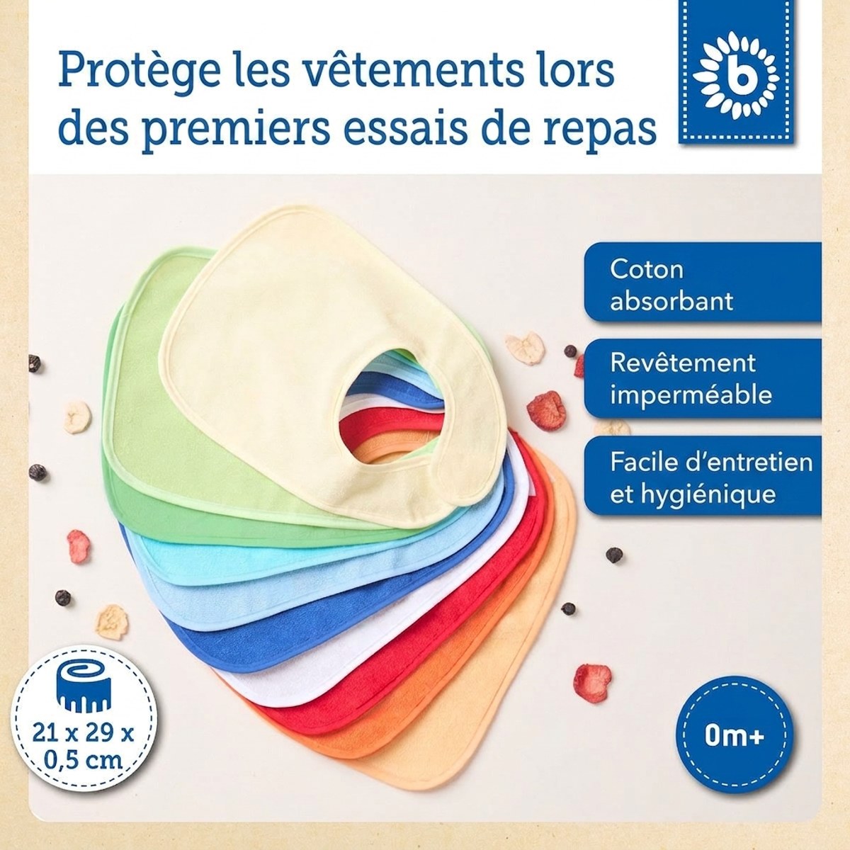 10er Set Lätzchen Rainbow - FR Infographic