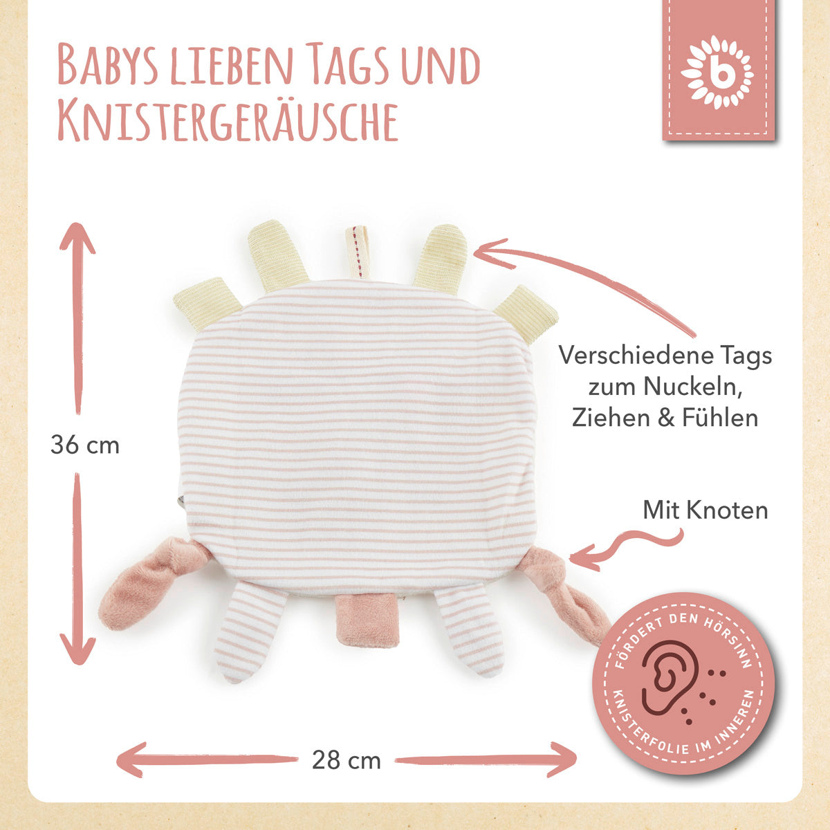 Doudou froissé faon Ella