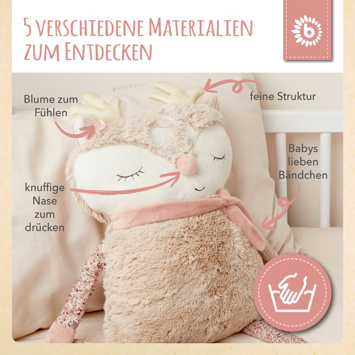 Coussin câlin faon Ella