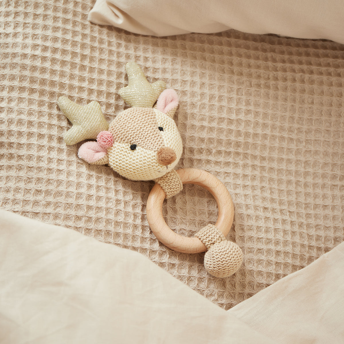 Anello da presa cerbiatta Lia con sonaglio