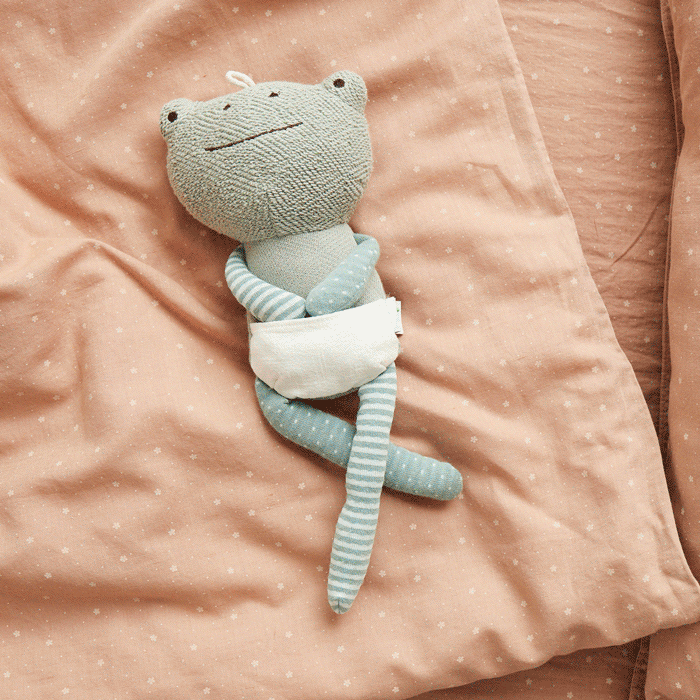 Peluche grenouille avec doudou