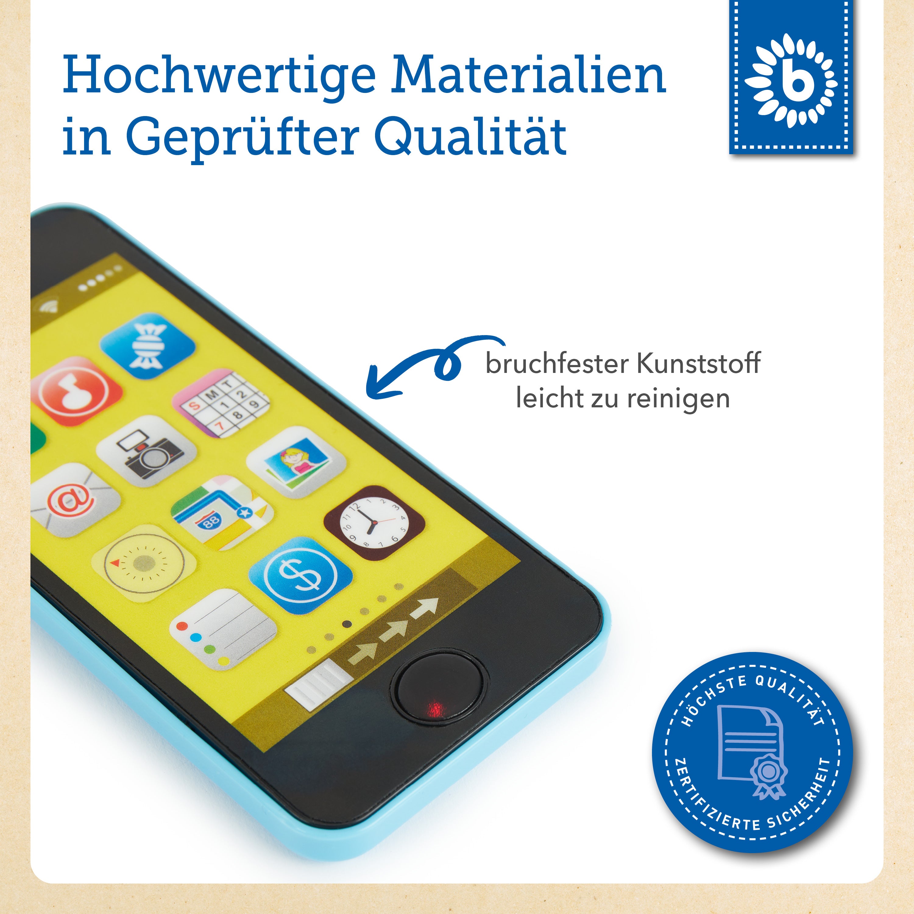 Smartphone bleu avec lumière / sons