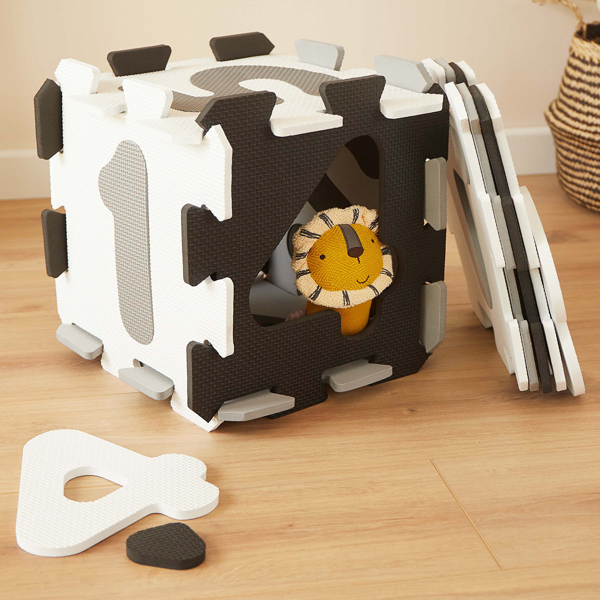 Tappetino puzzle numeri Black & White