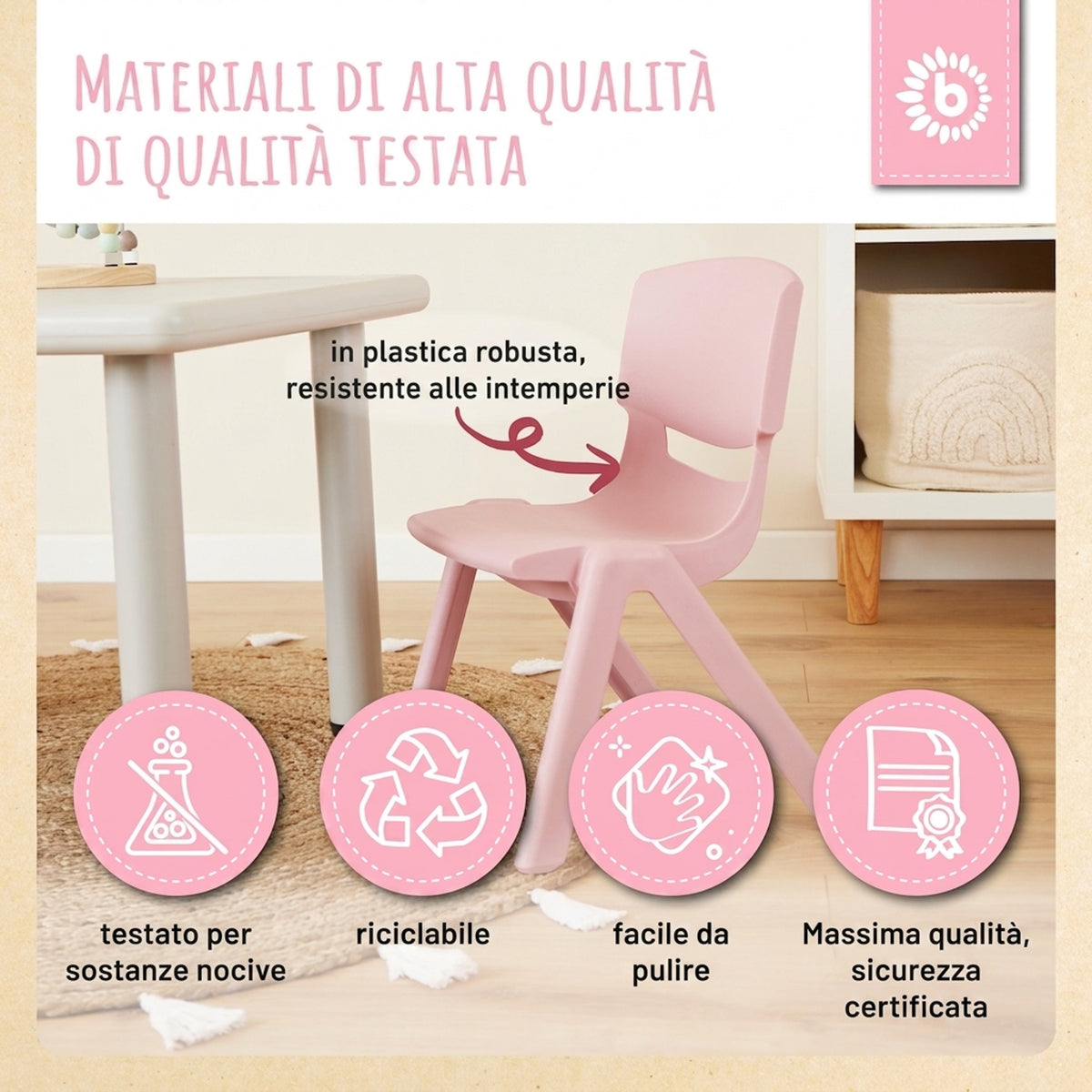 1x Kindertisch Silver & 2x Kinderstuhl Dreamy Rose - IT Infographic