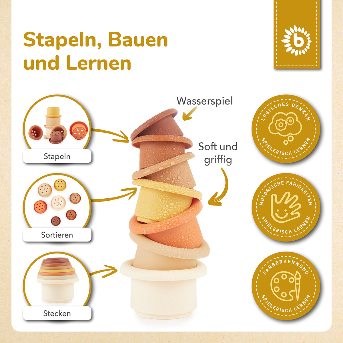 Bicchieri impilabili in silicone Chocolate Bliss