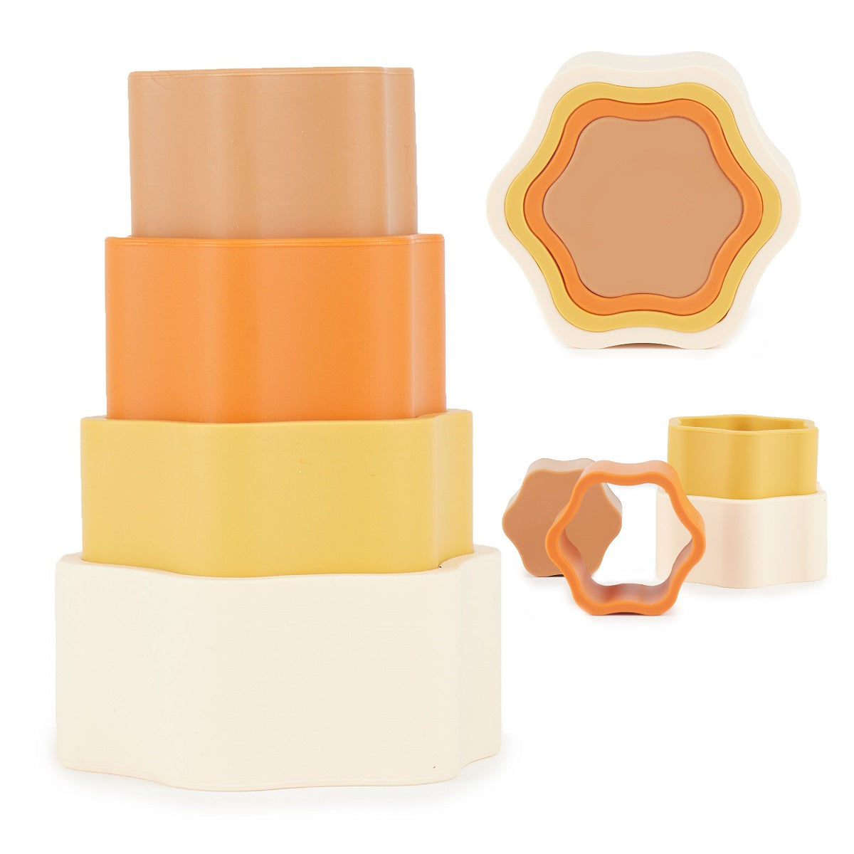 Silikon Stapelspiel Blume Chocolate Bliss