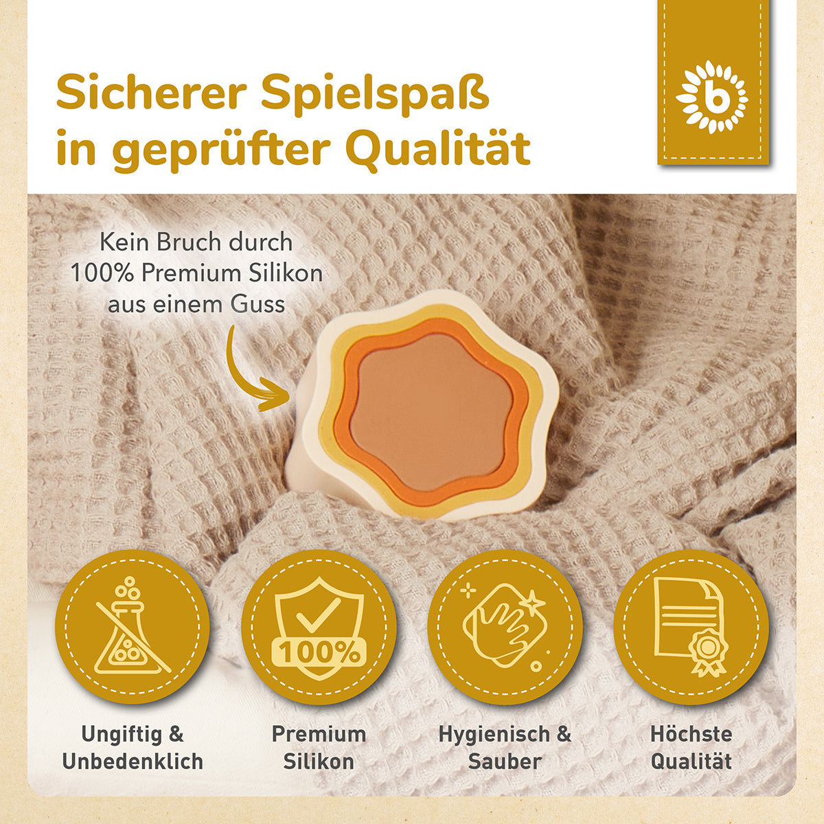 Gioco impilabile in silicone Fiore Chocolate Bliss