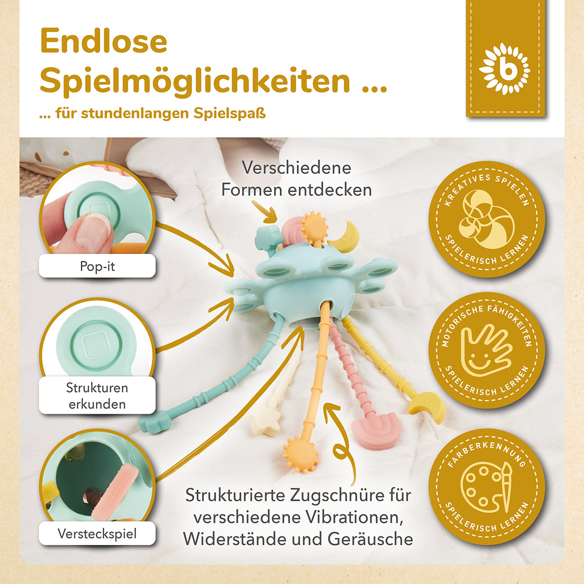 Planète d’activités en silicone eucalyptus