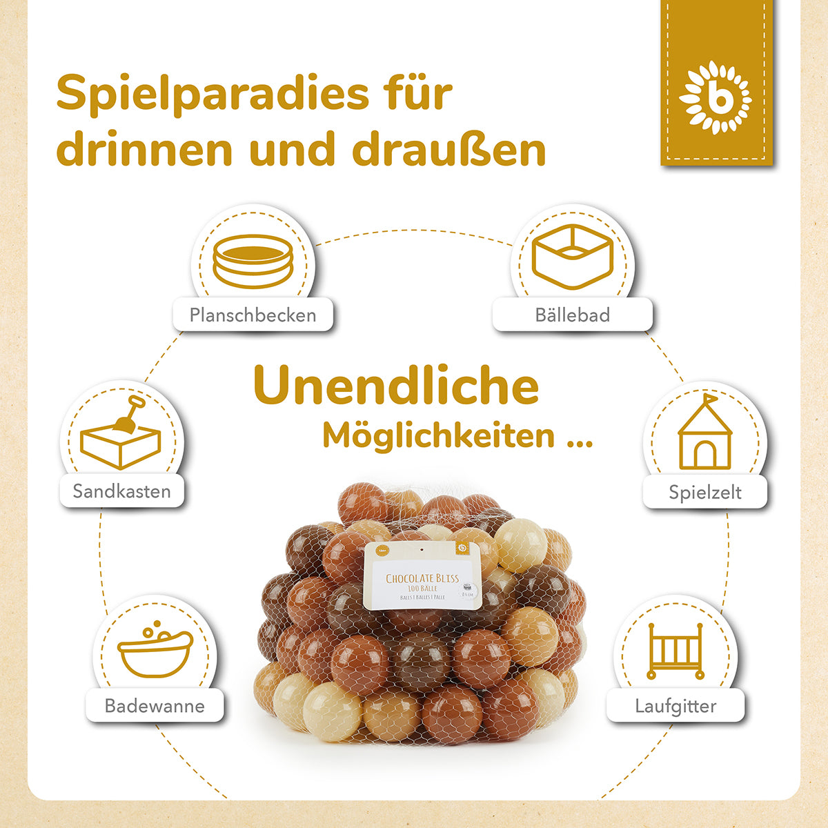 Palline Chocolate Bliss 100 pezzi
