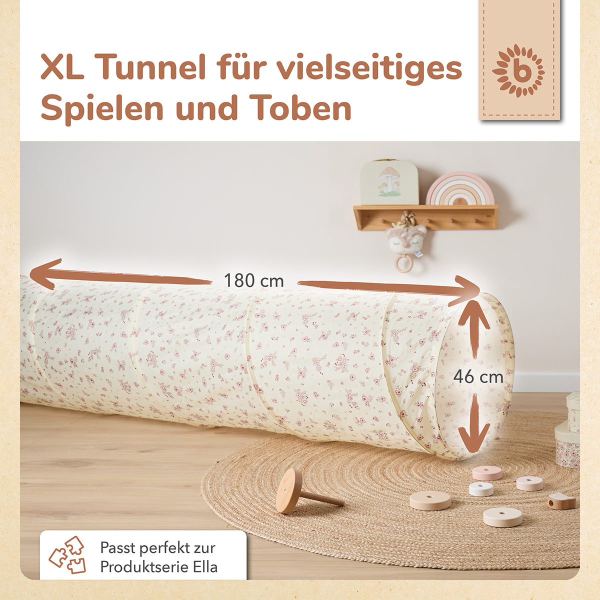 Tunnel da gioco Pop Up Vintage Flowers