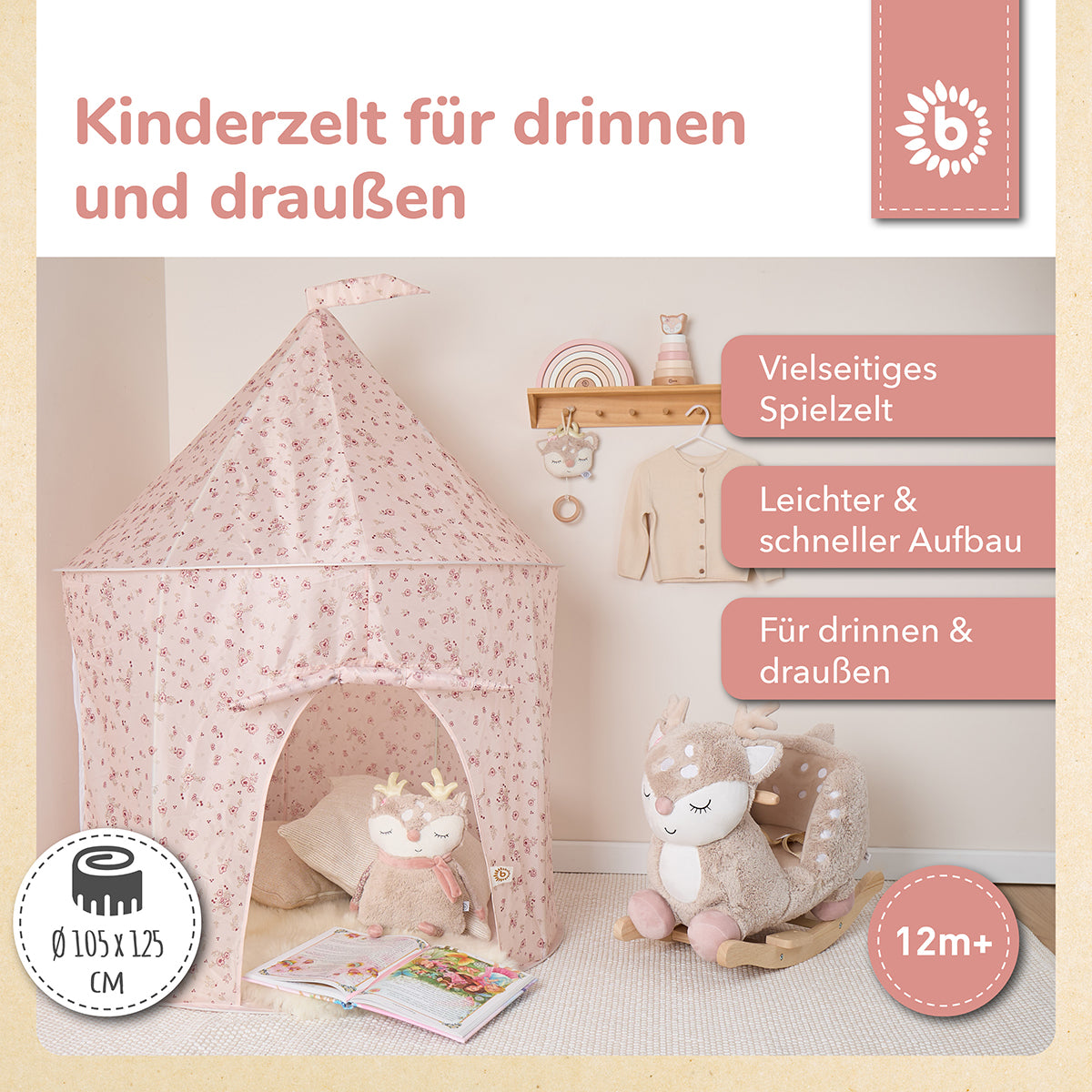 Pop Up Spielzelt Dreamy Flowers