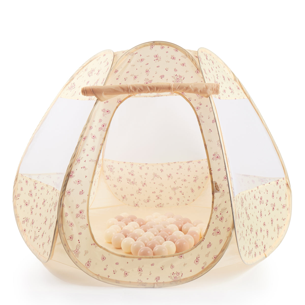 Pop Up Spielzelt und Bällebad Vintage Flowers mit 50 Bällen