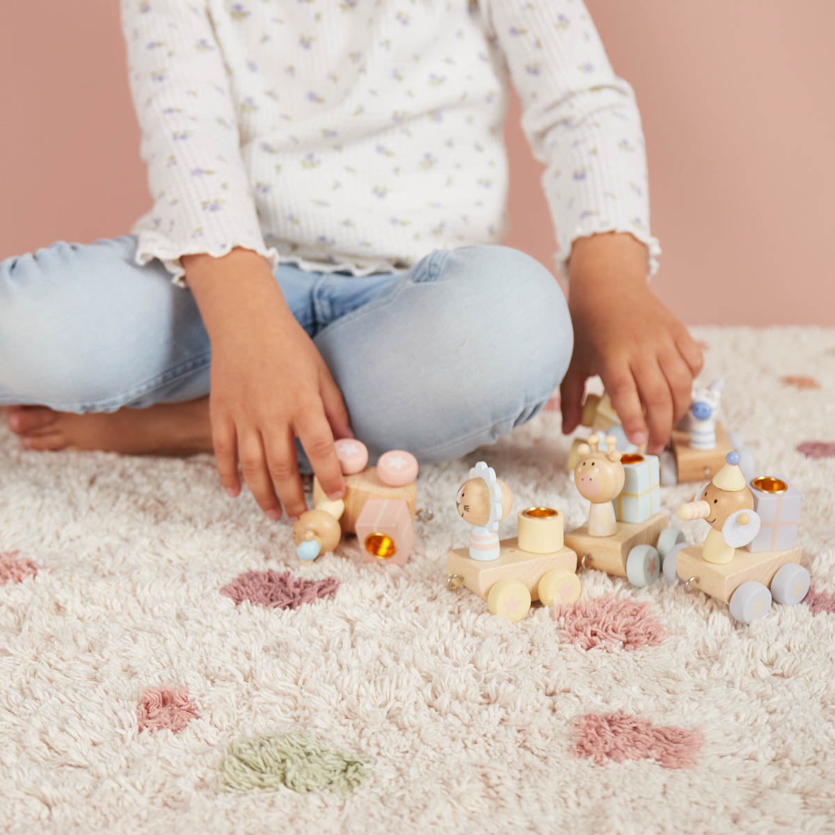 Train d'anniversaire en bois Candy 0-99 ans