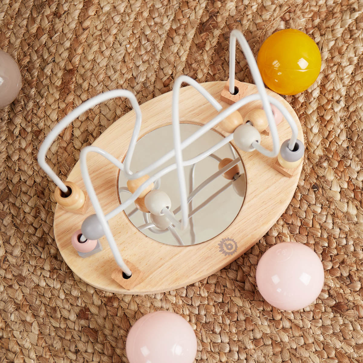 Labirinto di motricità con specchio rosa