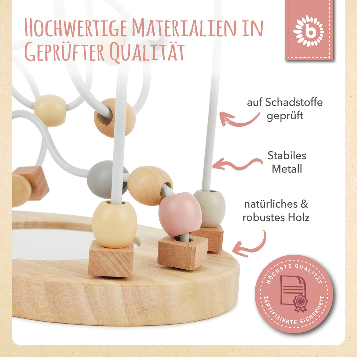 Labirinto di motricità con specchio rosa