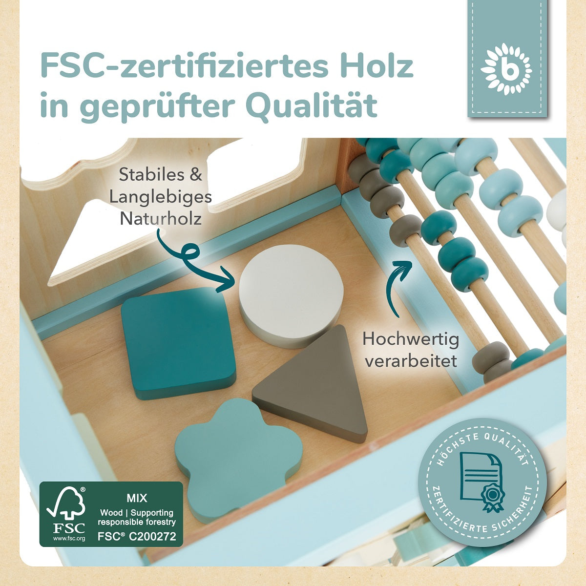 Cubo delle attività Animali del bosco XXL FSC®