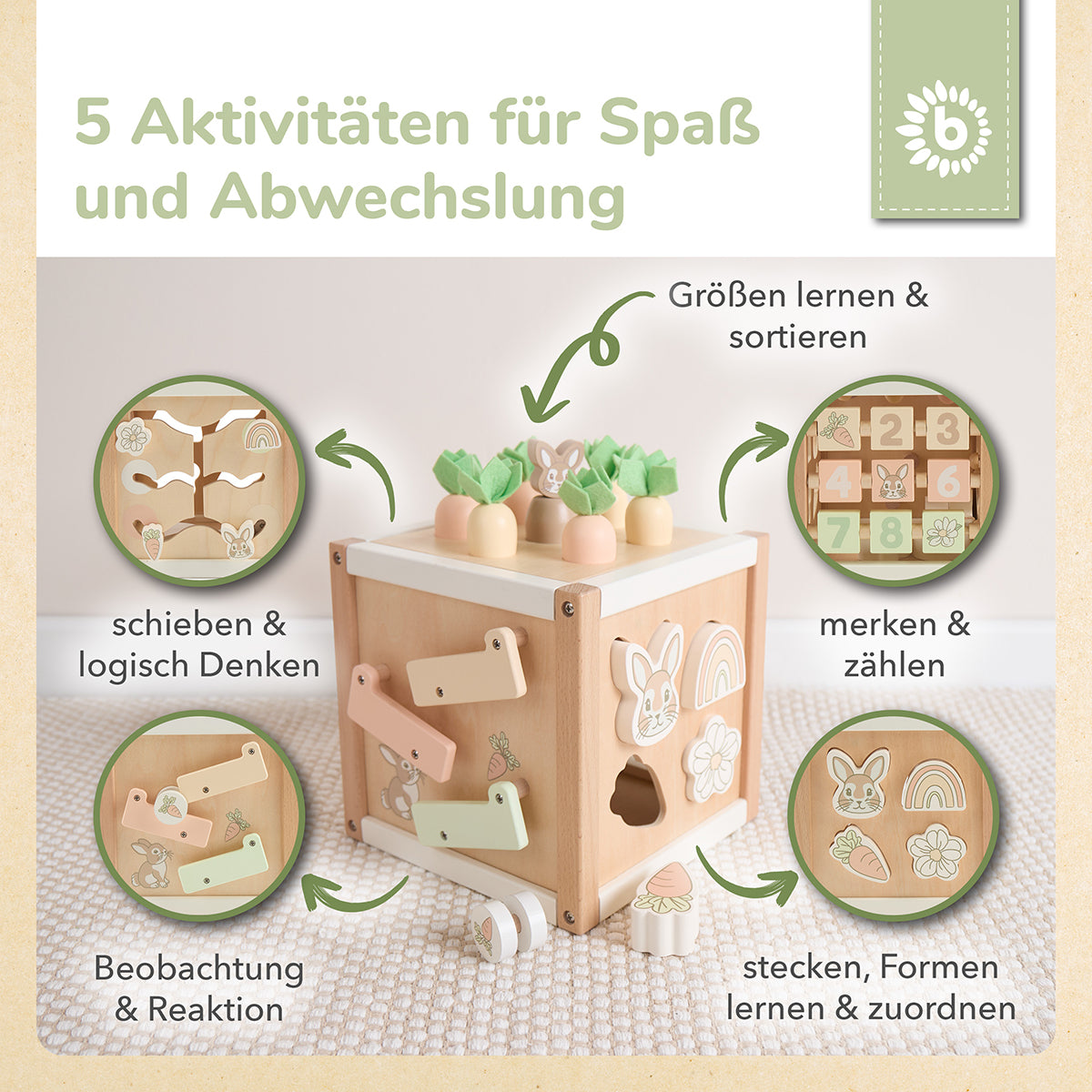 CUBO DELLE ATTIVITÀ CONIGLIETTO FINE FSC®