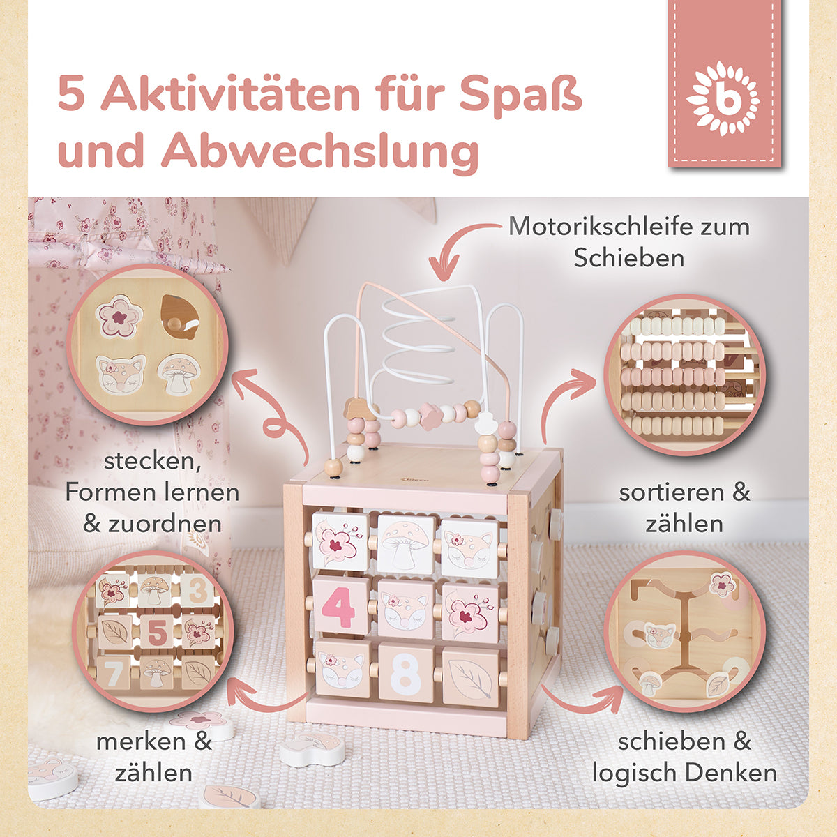 CUBO DELLE ATTIVITÀ CERBIATTA ELLA XXL FSC®