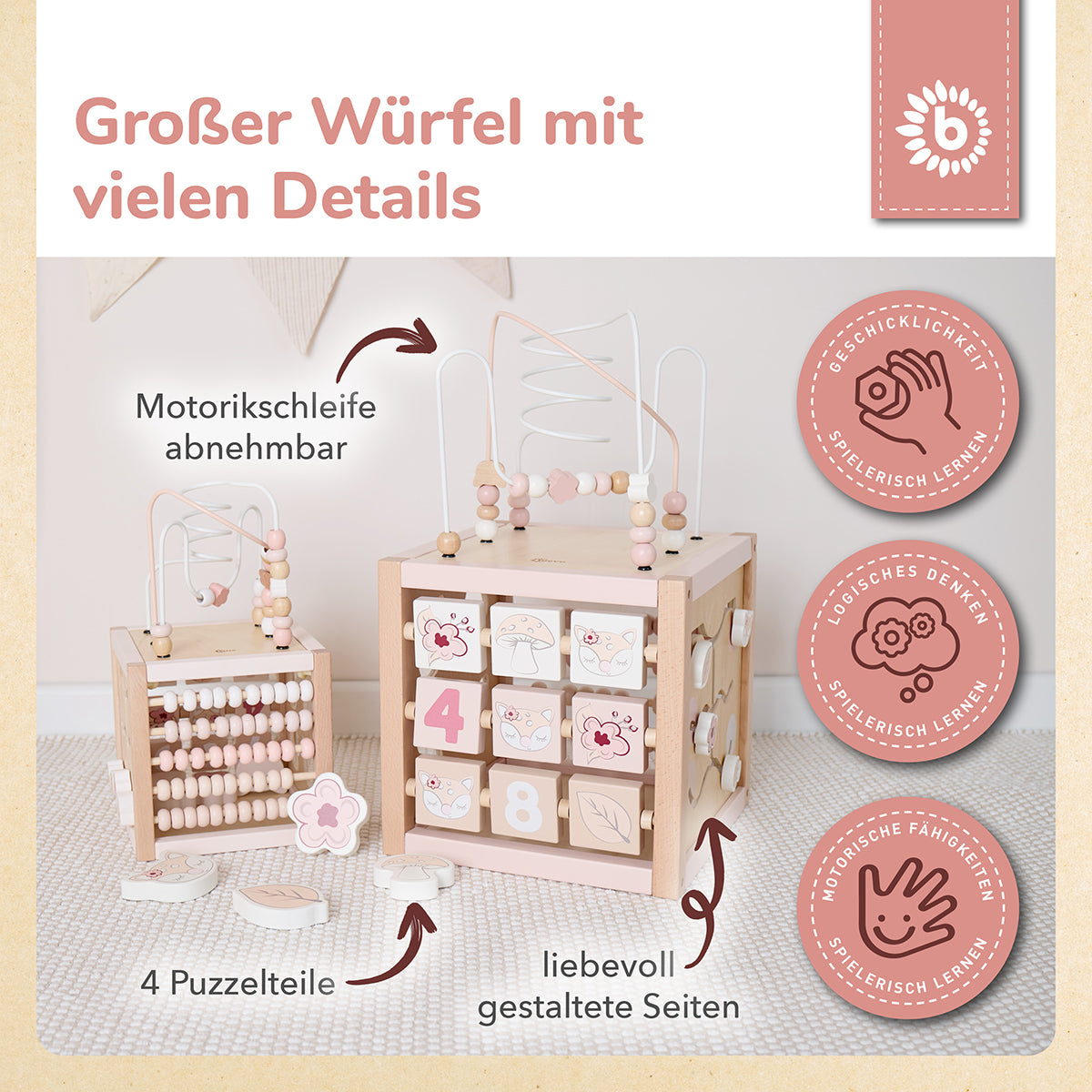 CUBO DELLE ATTIVITÀ CERBIATTA ELLA XXL FSC®