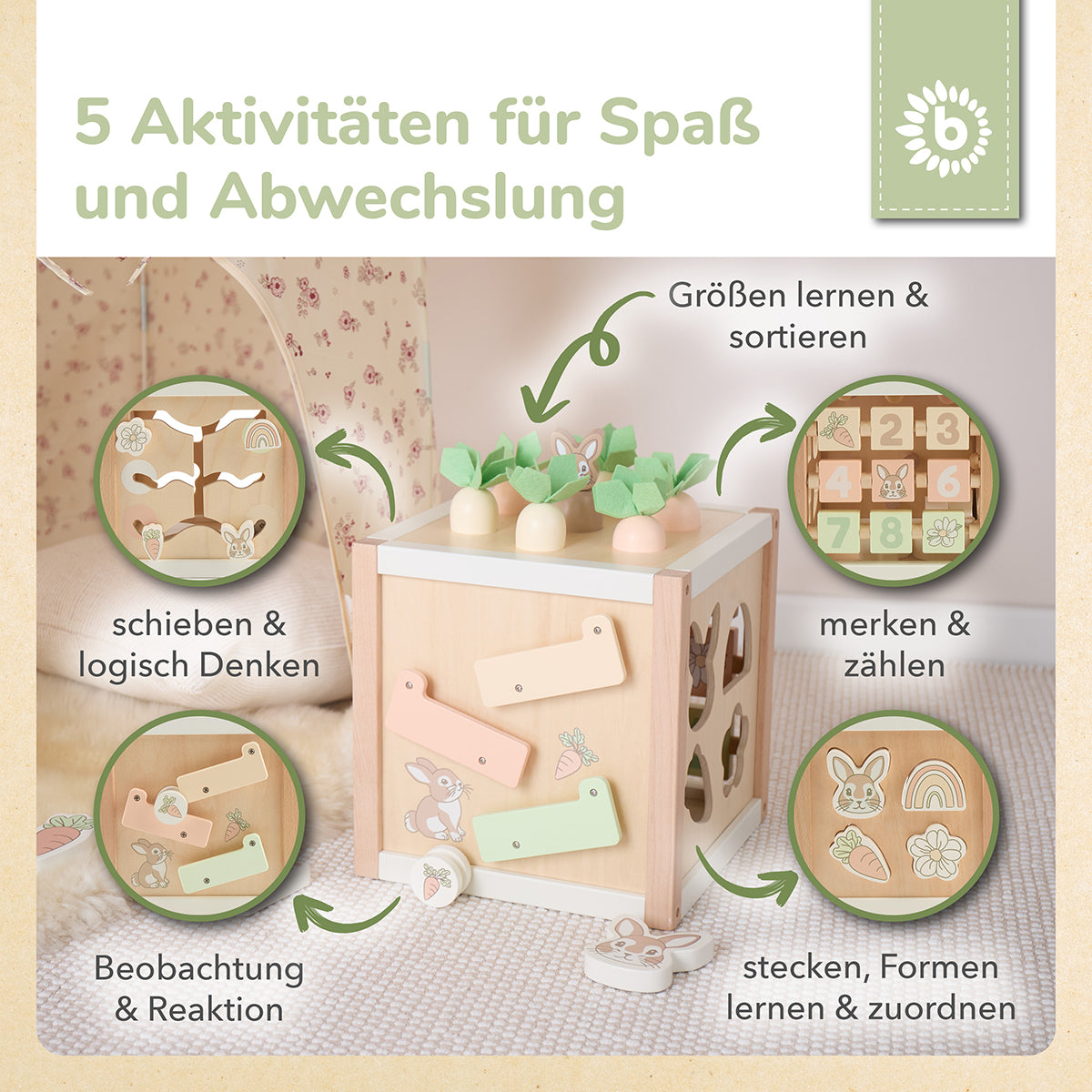 Cubo delle attività Coniglietto Fine XXL