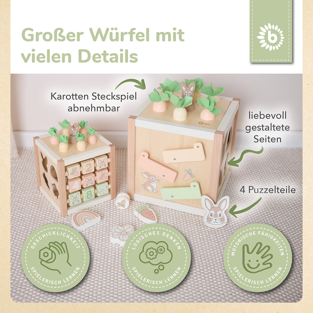 Cubo delle attività Coniglietto Fine XXL