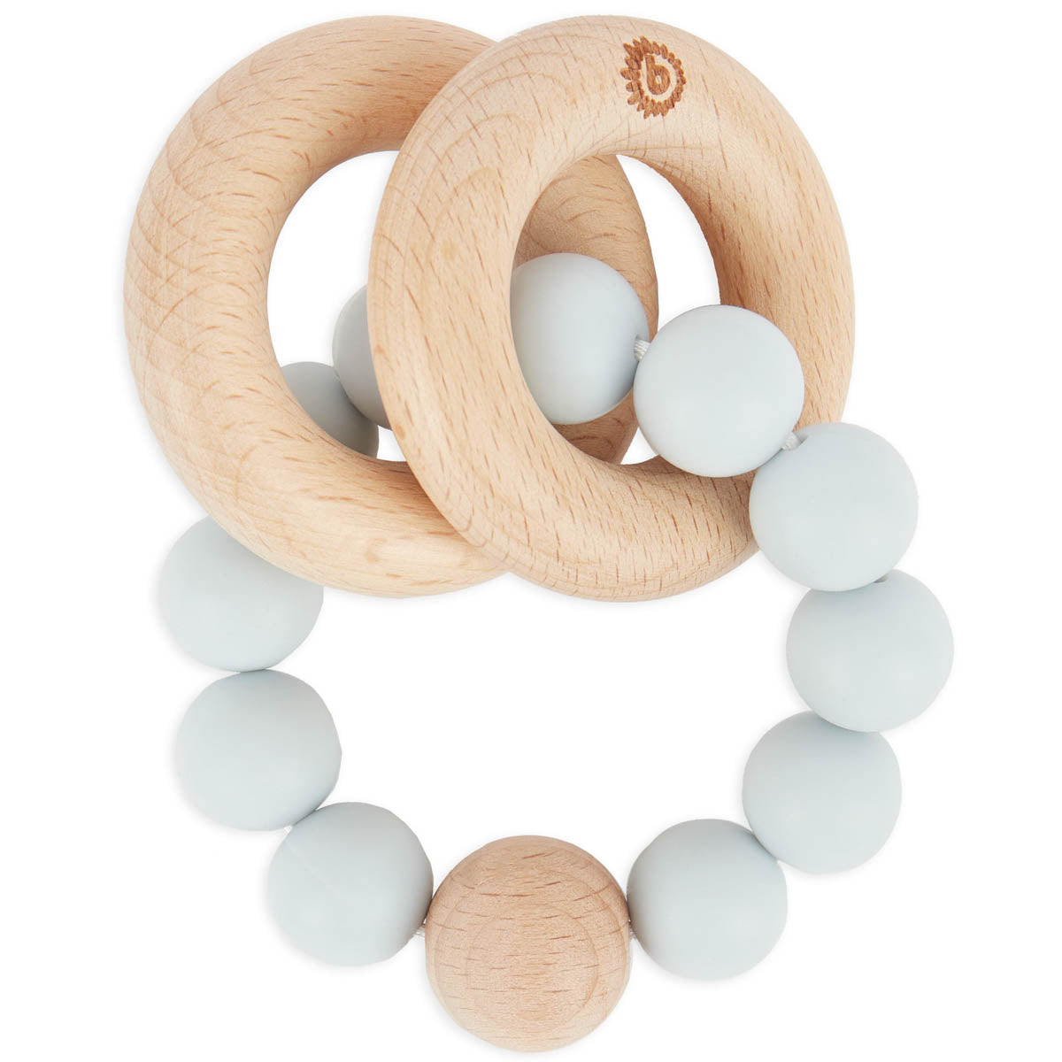 Anneau de dentition avec chaîne en silicone silver