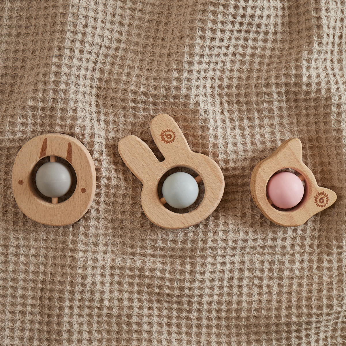 Anello da dentizione Gatto con pallina in silicone