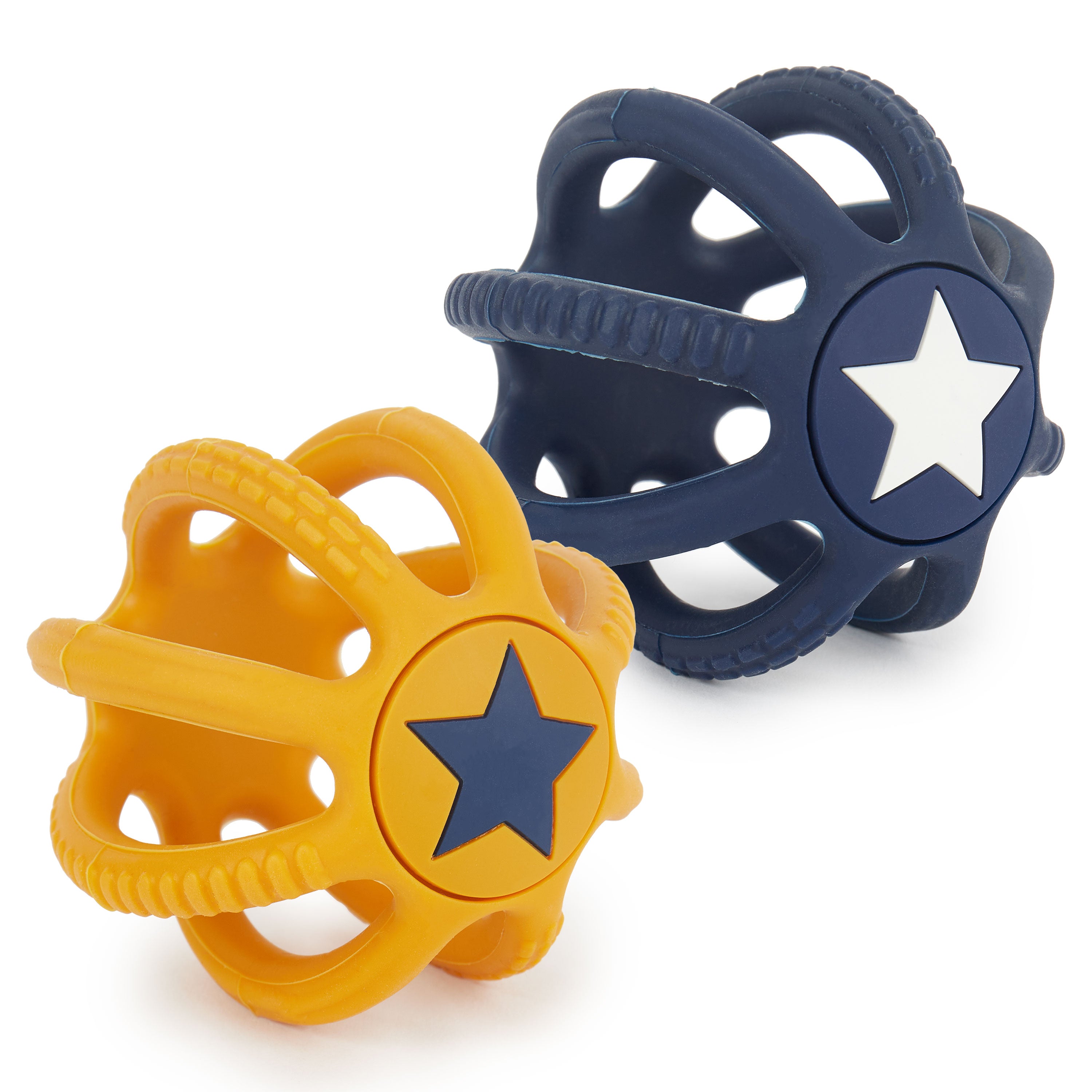 Set de 2 balles en silicone à mordiller & à saisir Sun & Sky