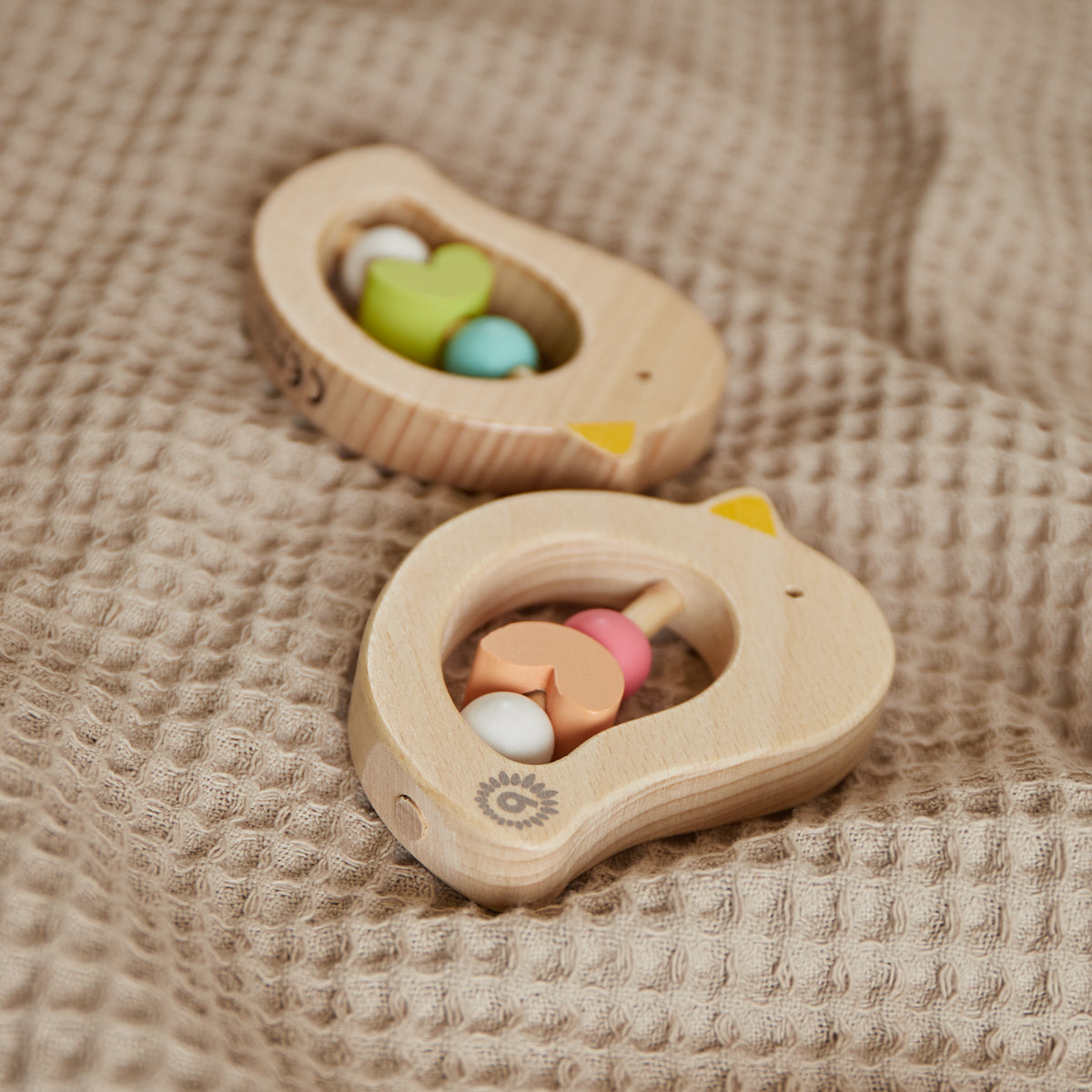 Anello da dentizione Uccellino rose