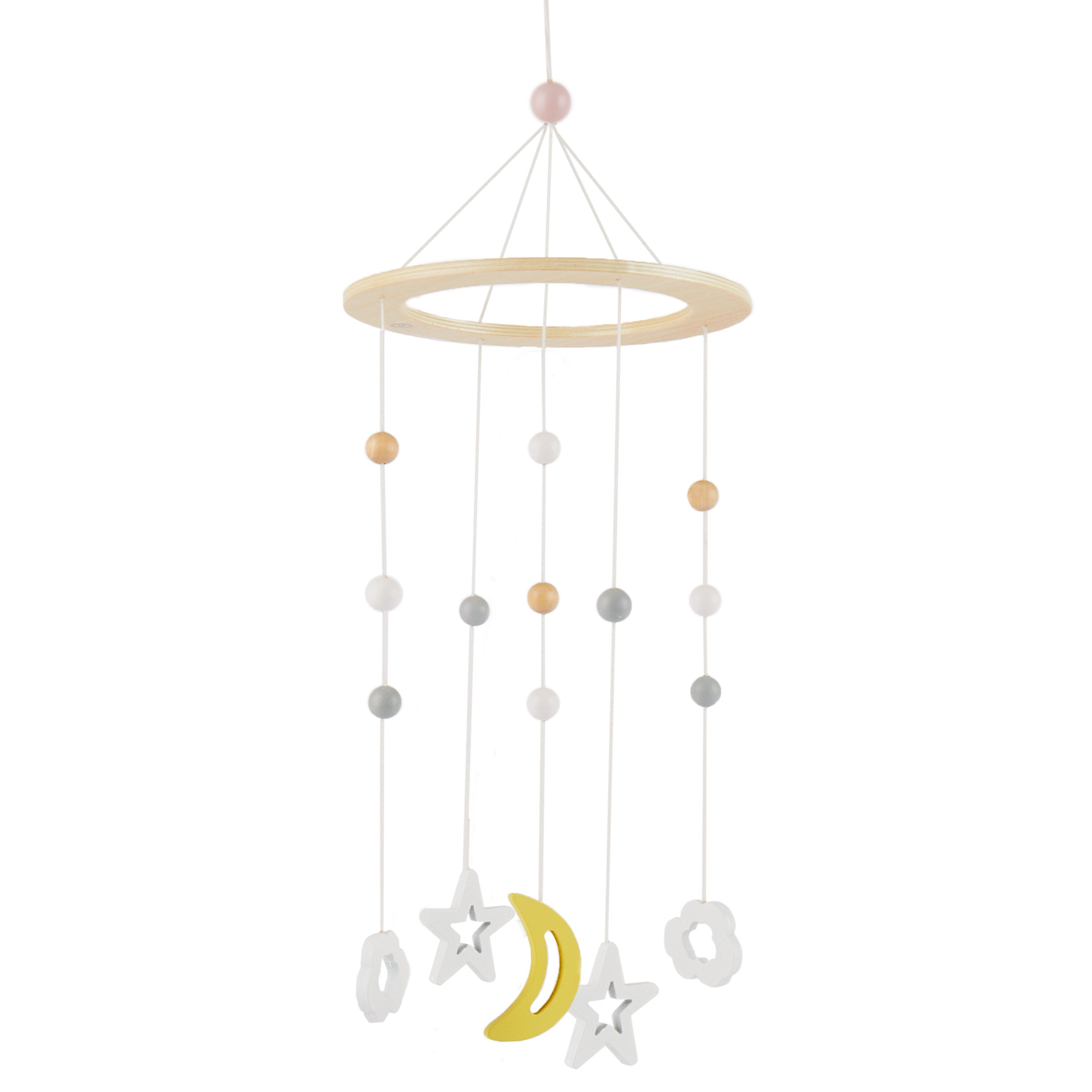 Mobile en bois étoiles