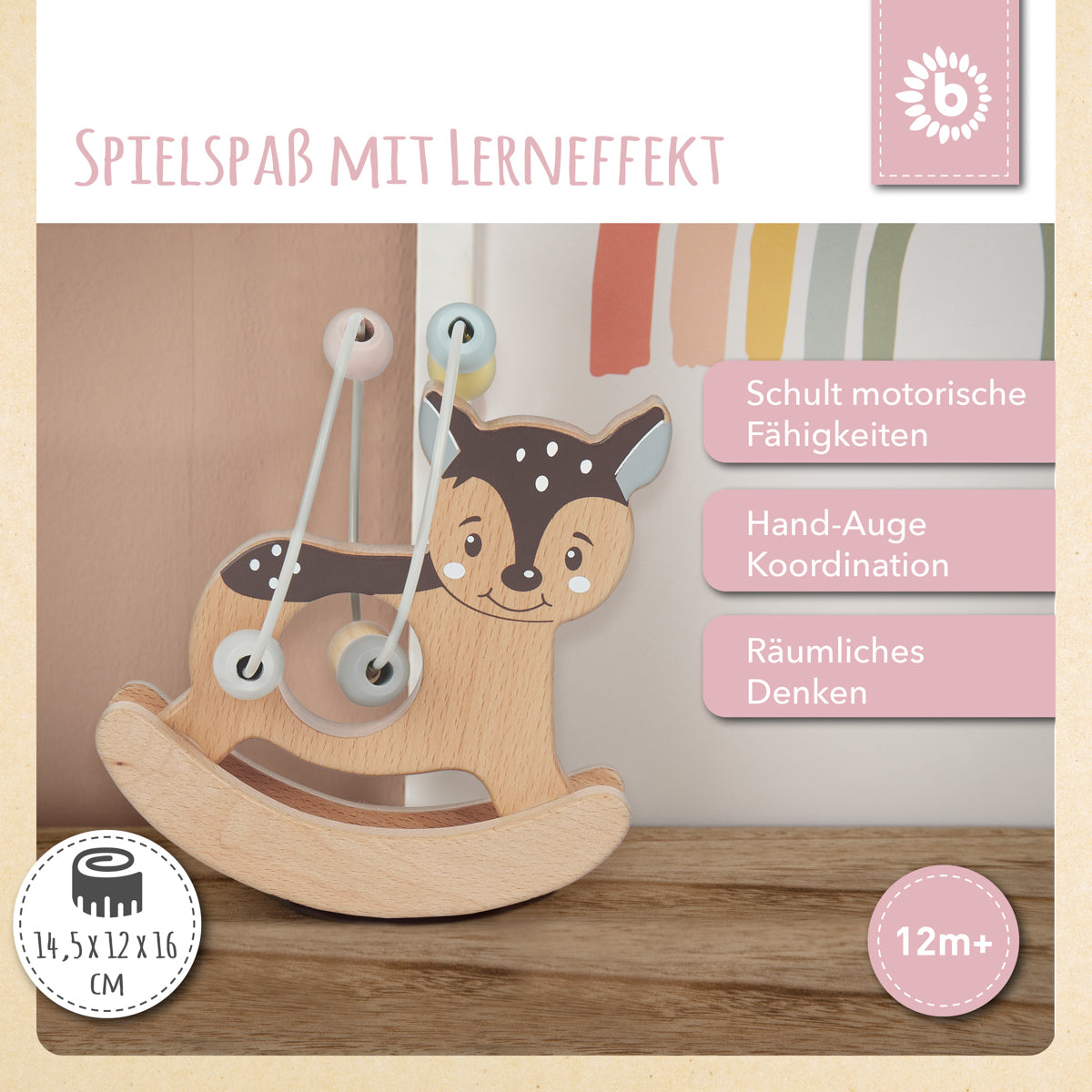 Labirinto di motricità con dondolo cerbiatto