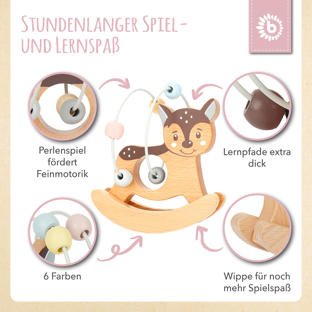 Labirinto di motricità con dondolo cerbiatto